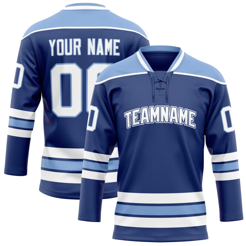 Custom Royal Light Blue Solid Colour Hockey Jersey sold by Tailorly