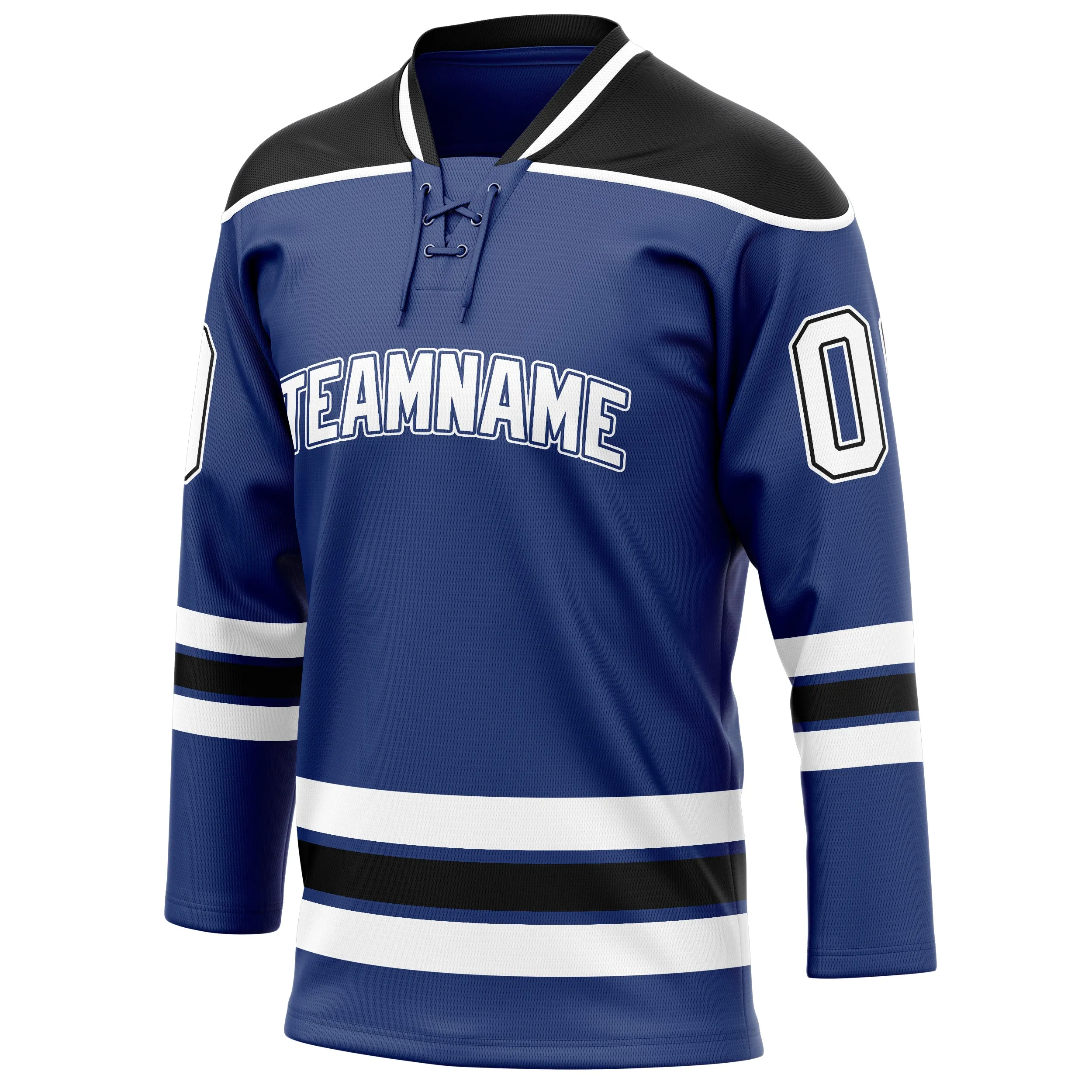 Custom Royal Black Solid Colour Hockey Jersey sold by Tailorly product image thumbnail 3