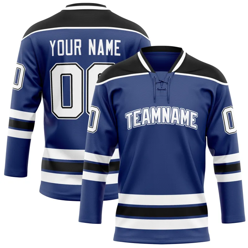 Custom Royal Black Solid Colour Hockey Jersey sold by Tailorly