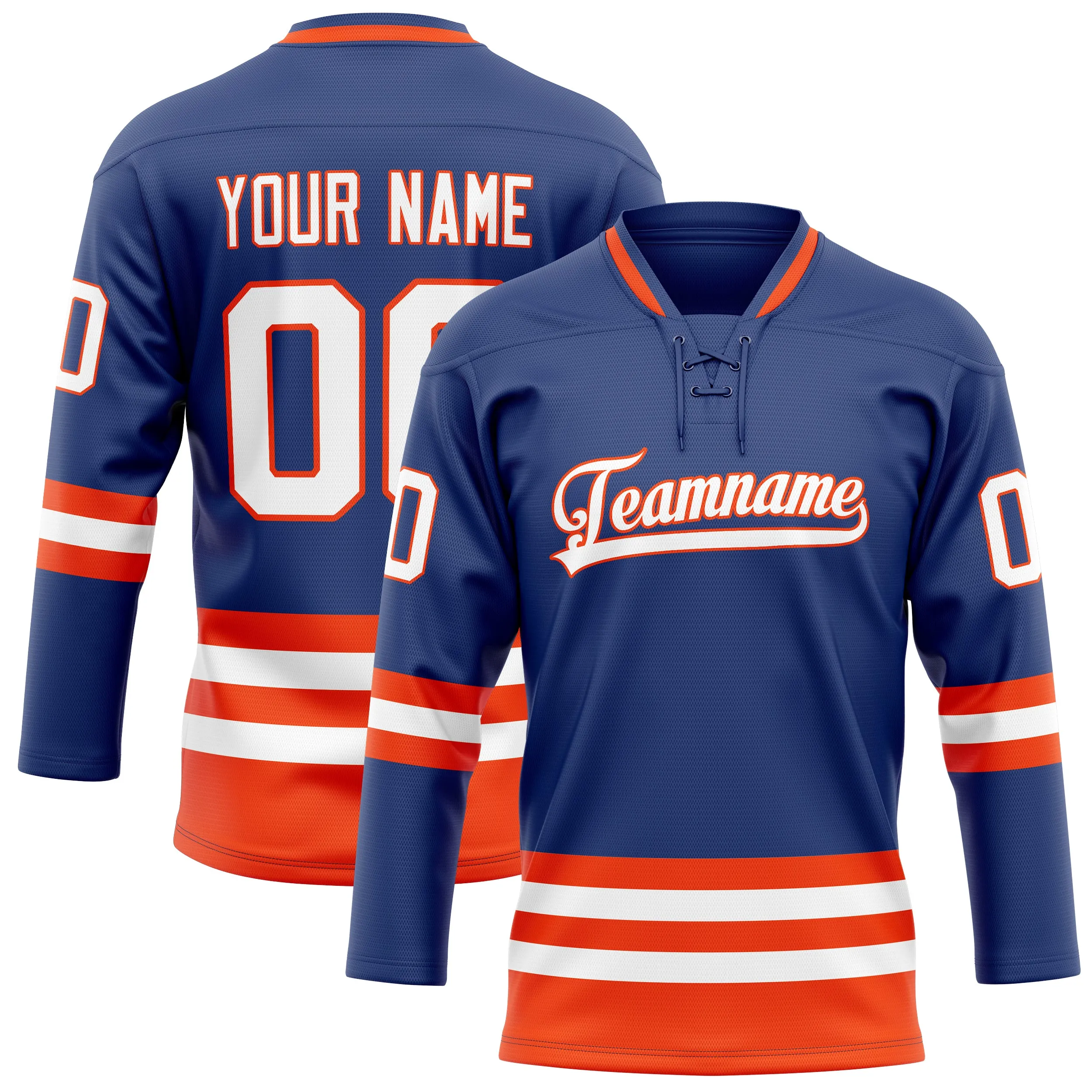 Custom Royal Orange Solid Colour Hockey Jersey sold by Tailorly