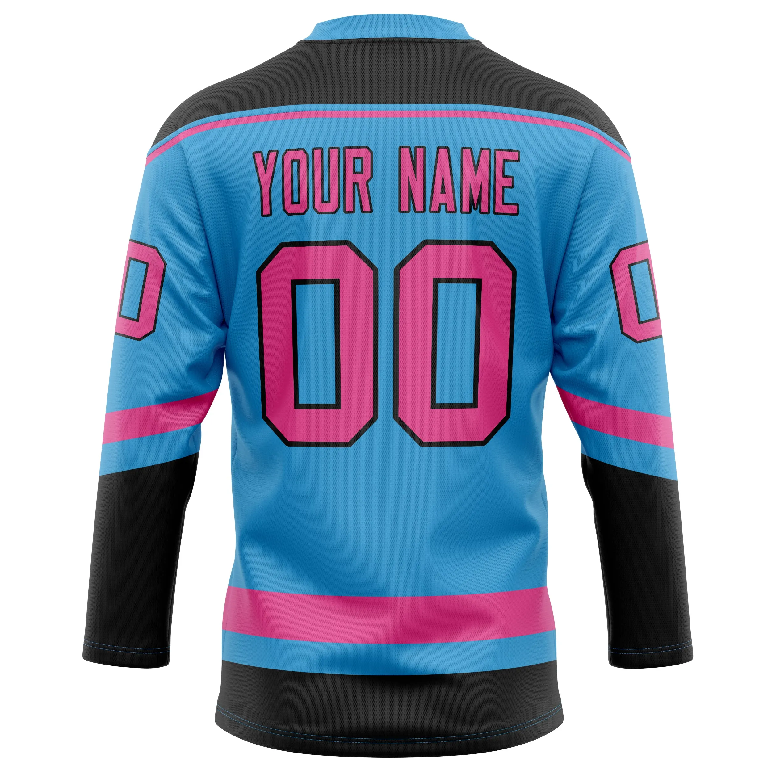 Custom Sky Blue Pink Solid Colour Hockey Jersey sold by Tailorly product image thumbnail 4