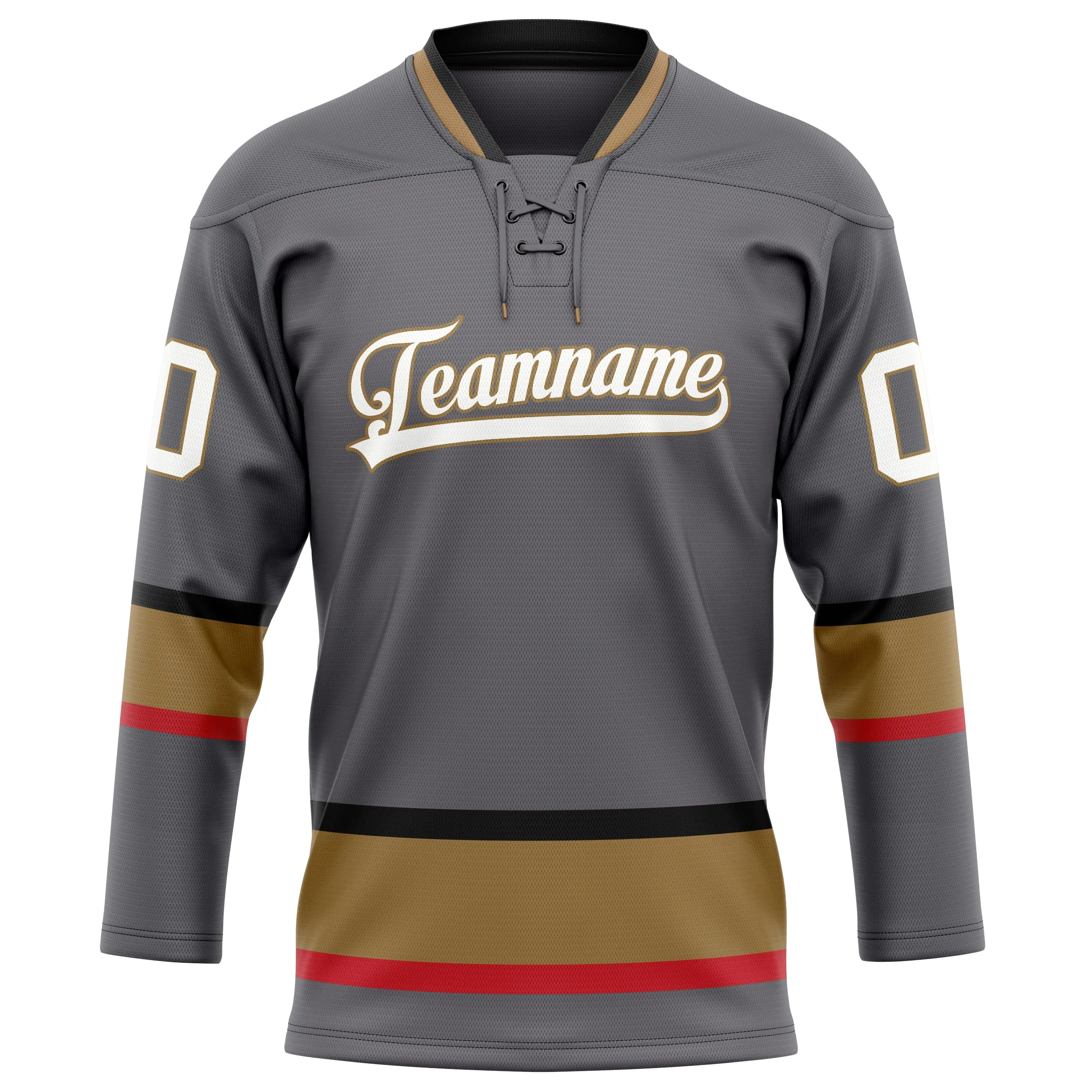 Custom Steel Gray White Solid Colour Hockey Jersey sold by Tailorly product image thumbnail 2