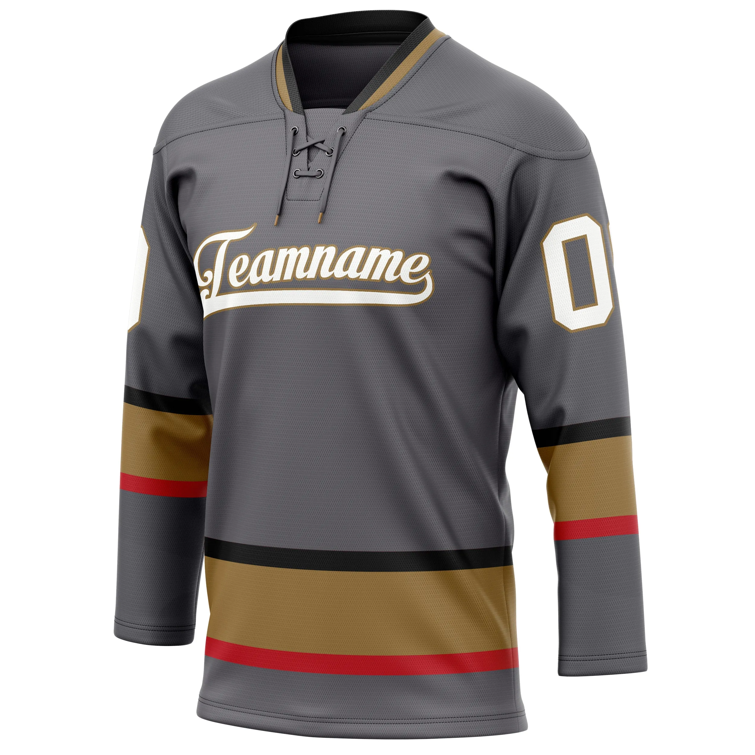 Custom Steel Gray White Solid Colour Hockey Jersey sold by Tailorly product image thumbnail 3