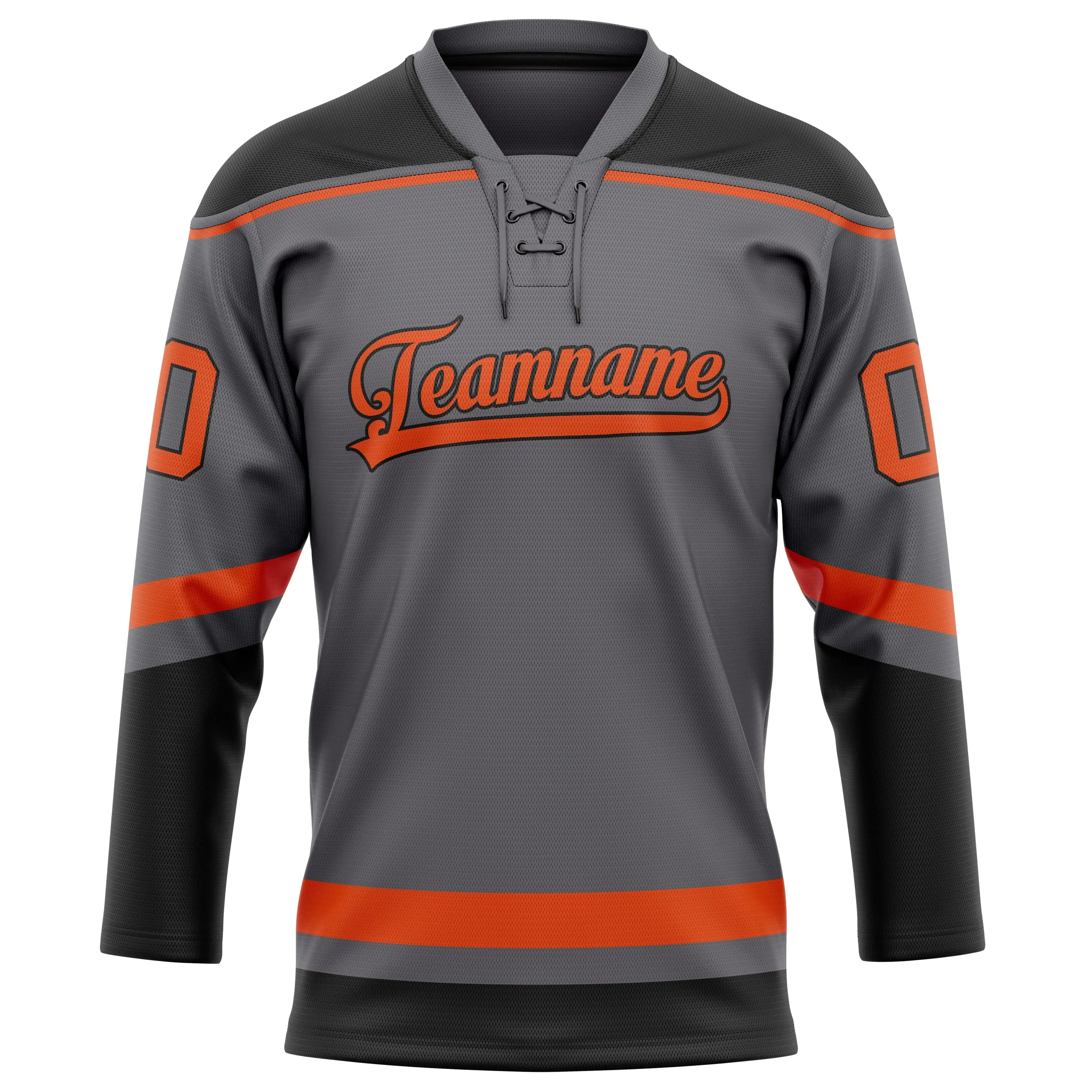Custom Steel Gray Red Solid Colour Hockey Jersey sold by Tailorly product image thumbnail 2