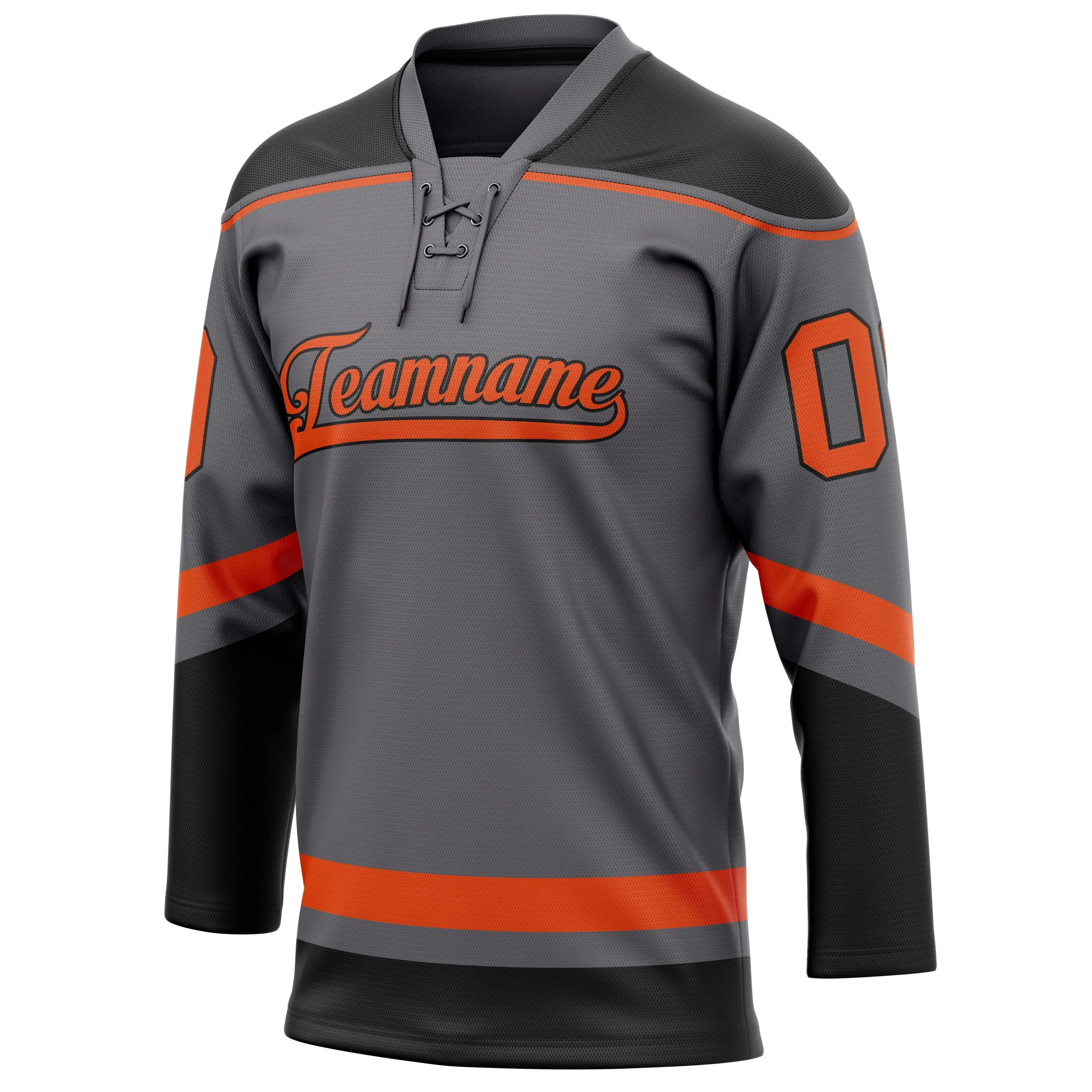 Custom Steel Gray Red Solid Colour Hockey Jersey sold by Tailorly product image thumbnail 3