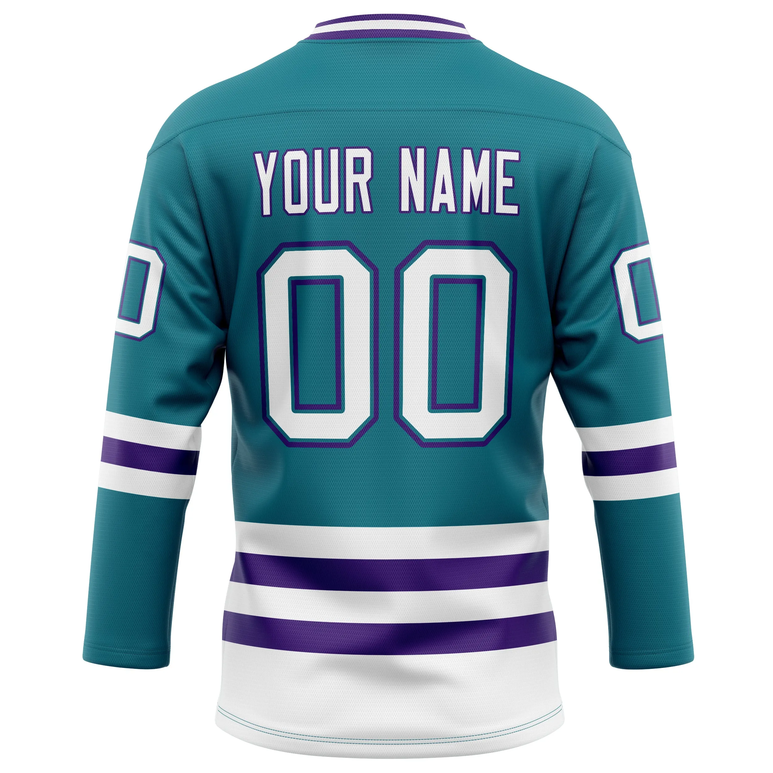 Custom Teal Purple Solid Colour Hockey Jersey sold by Tailorly product image thumbnail 4