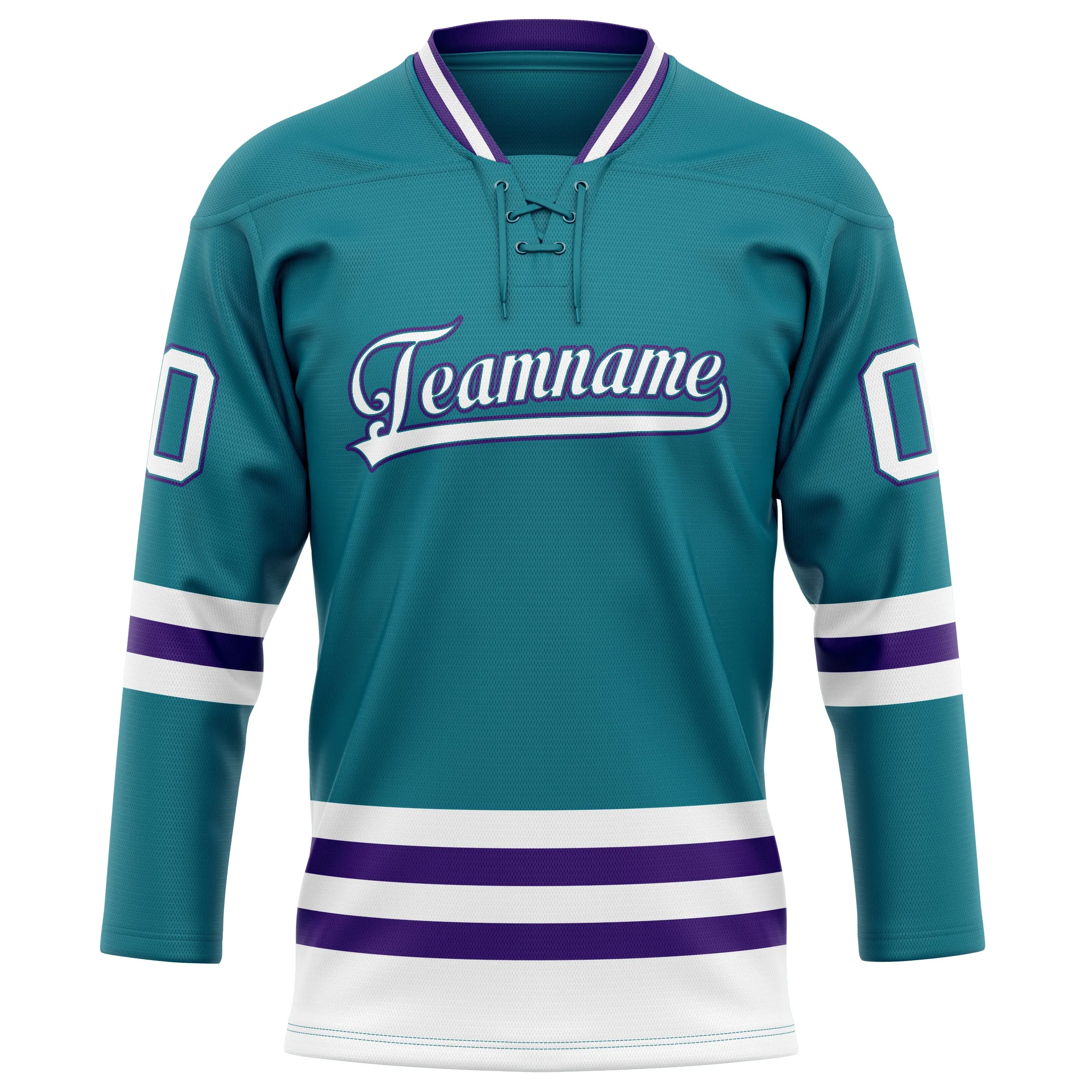 Custom Teal Purple Solid Colour Hockey Jersey sold by Tailorly product image thumbnail 2