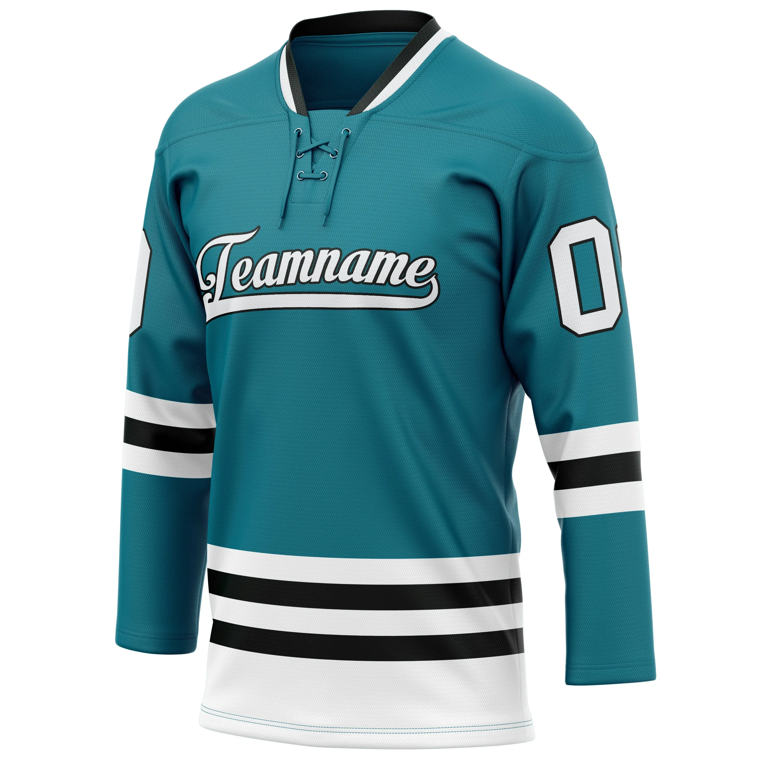Custom Teal White Solid Colour Hockey Jersey sold by Tailorly product image thumbnail 3