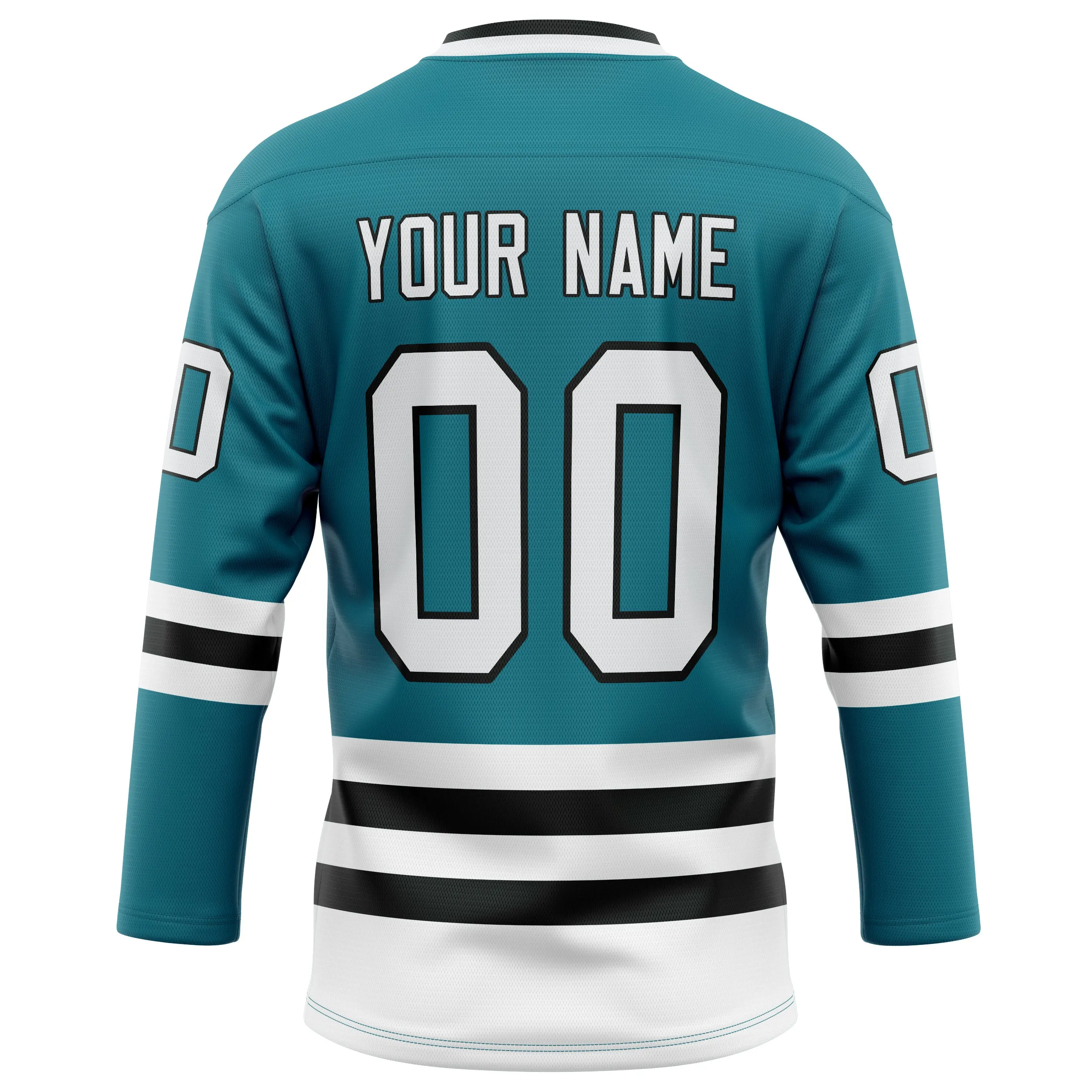 Custom Teal White Solid Colour Hockey Jersey sold by Tailorly product image thumbnail 4