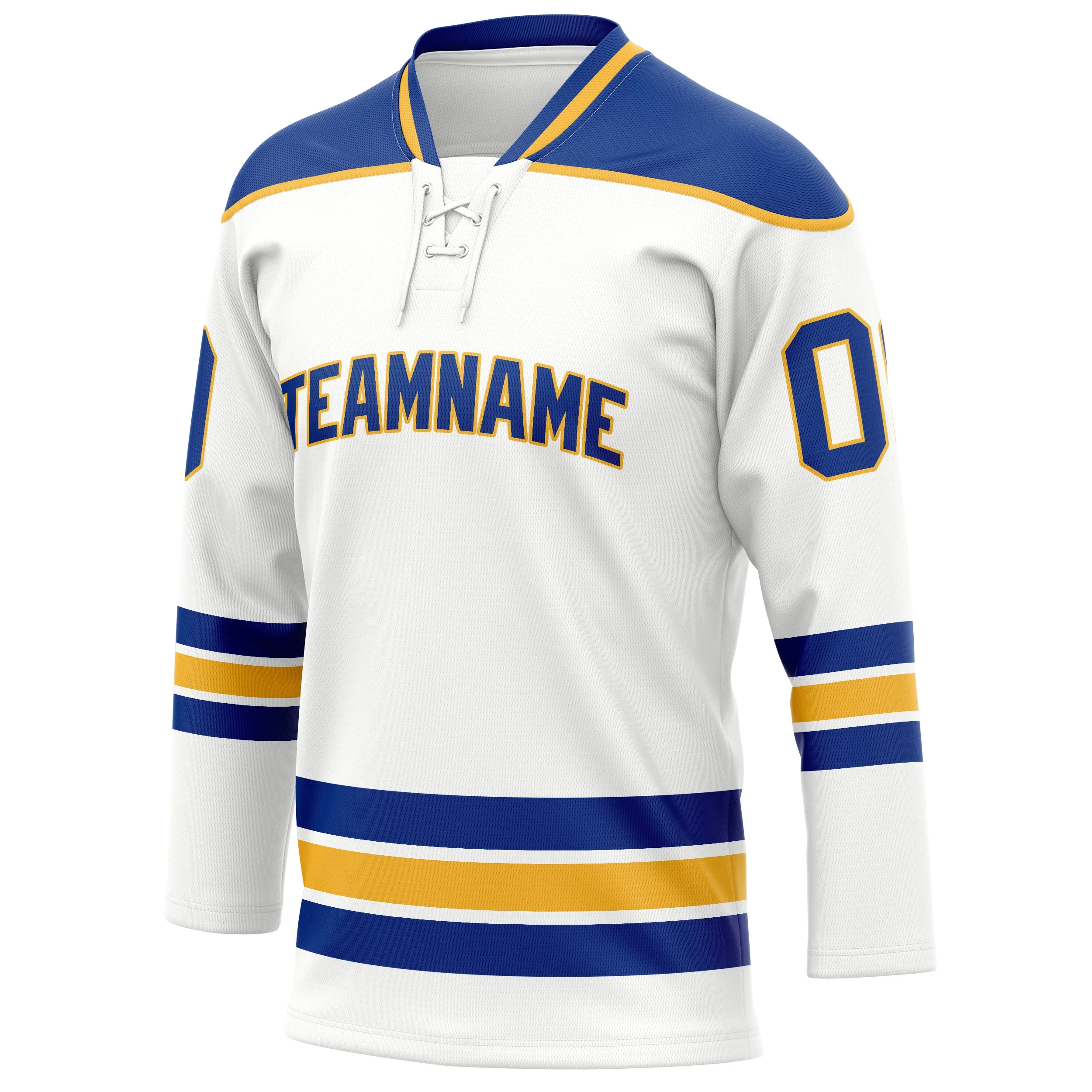 Custom White Royal Solid Colour Hockey Jersey sold by Tailorly product image thumbnail 3