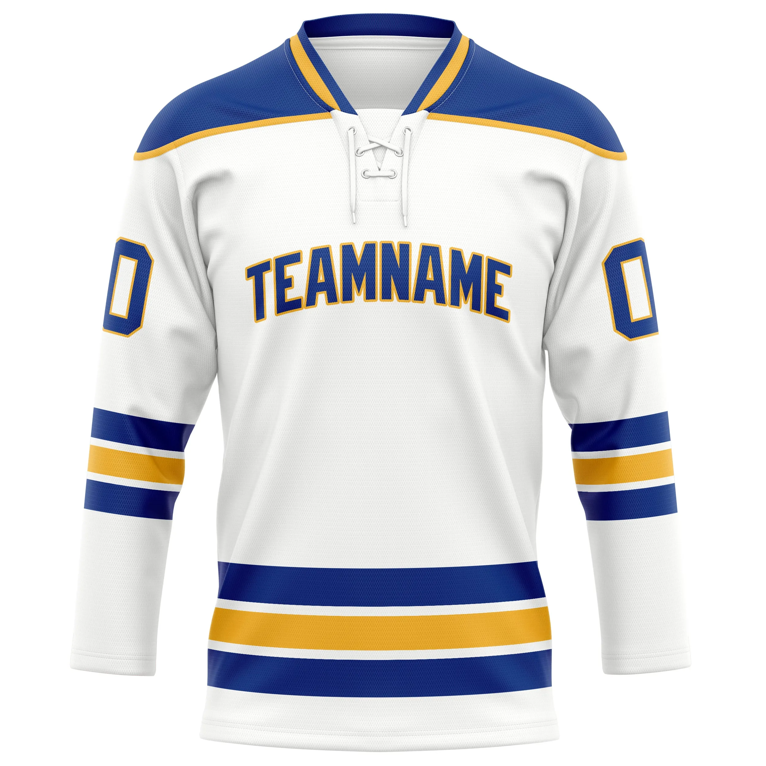 Custom White Royal Solid Colour Hockey Jersey sold by Tailorly product image thumbnail 2