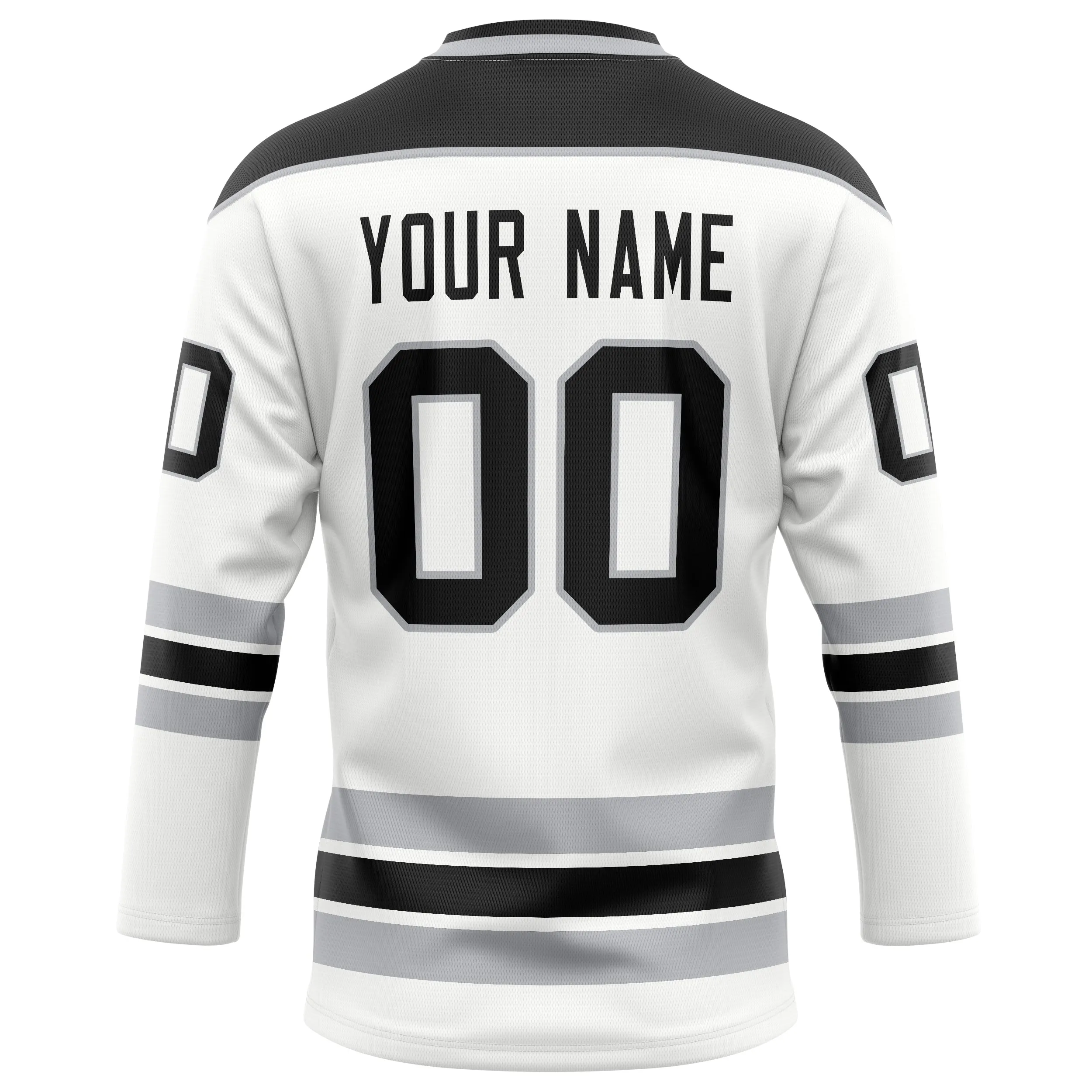 Custom White Black Solid Colour Hockey Jersey sold by Tailorly product image thumbnail 4