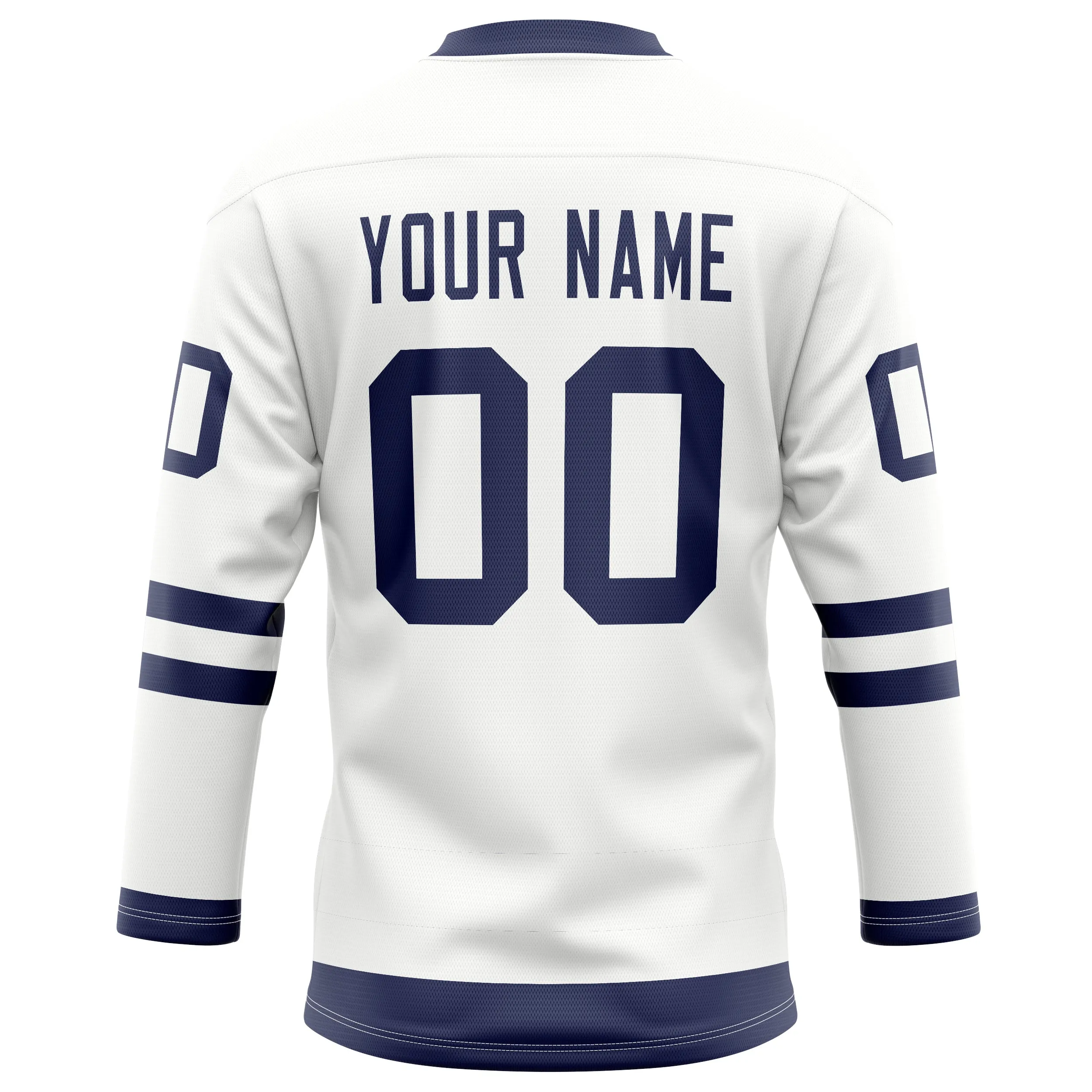 Custom White Navy Solid Colour Hockey Jersey sold by Tailorly product image thumbnail 4