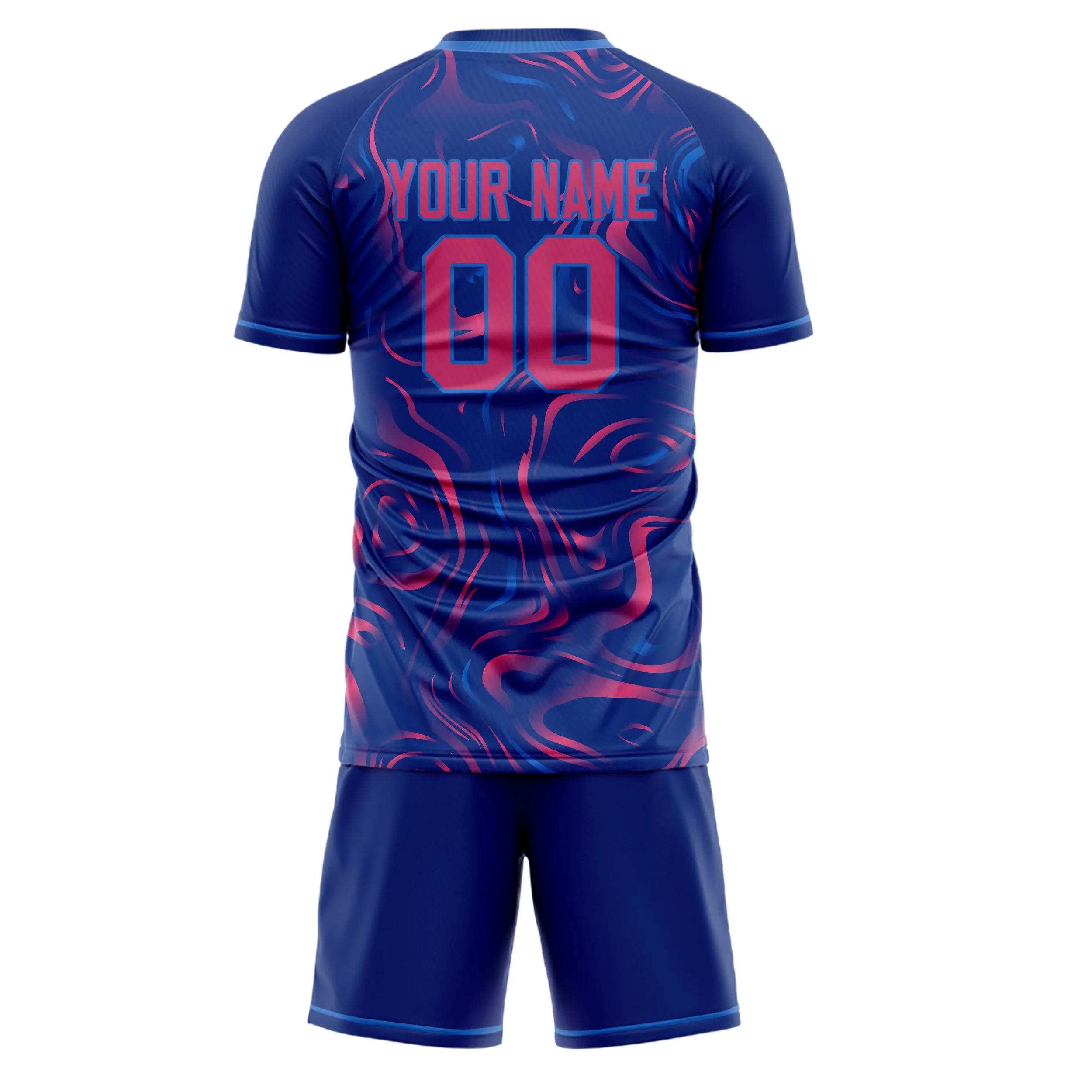 Custom Royal Pink Pattern Soccer Jersey sold by Tailorly product image thumbnail 3