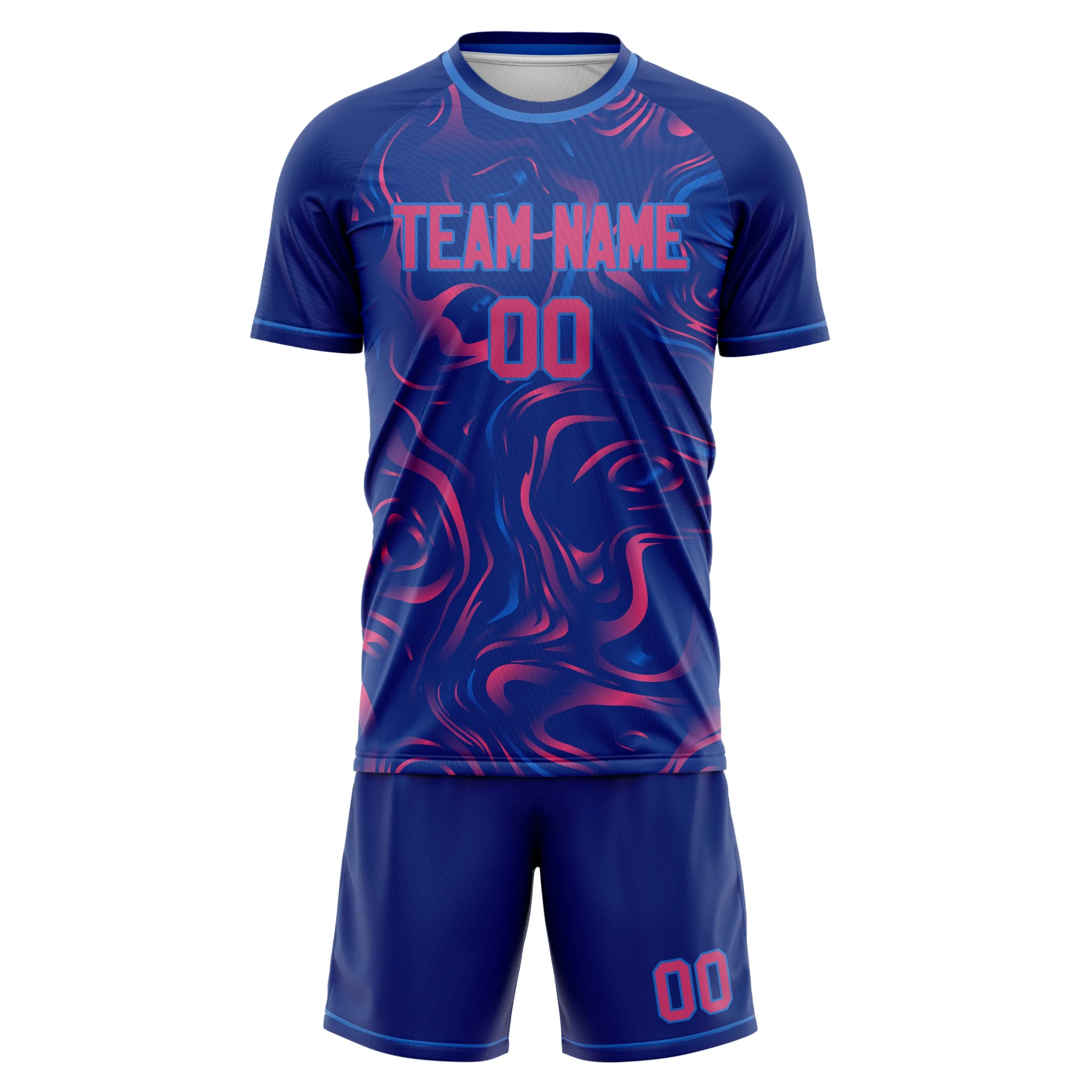 Custom Royal Pink Pattern Soccer Jersey sold by Tailorly product image thumbnail 2