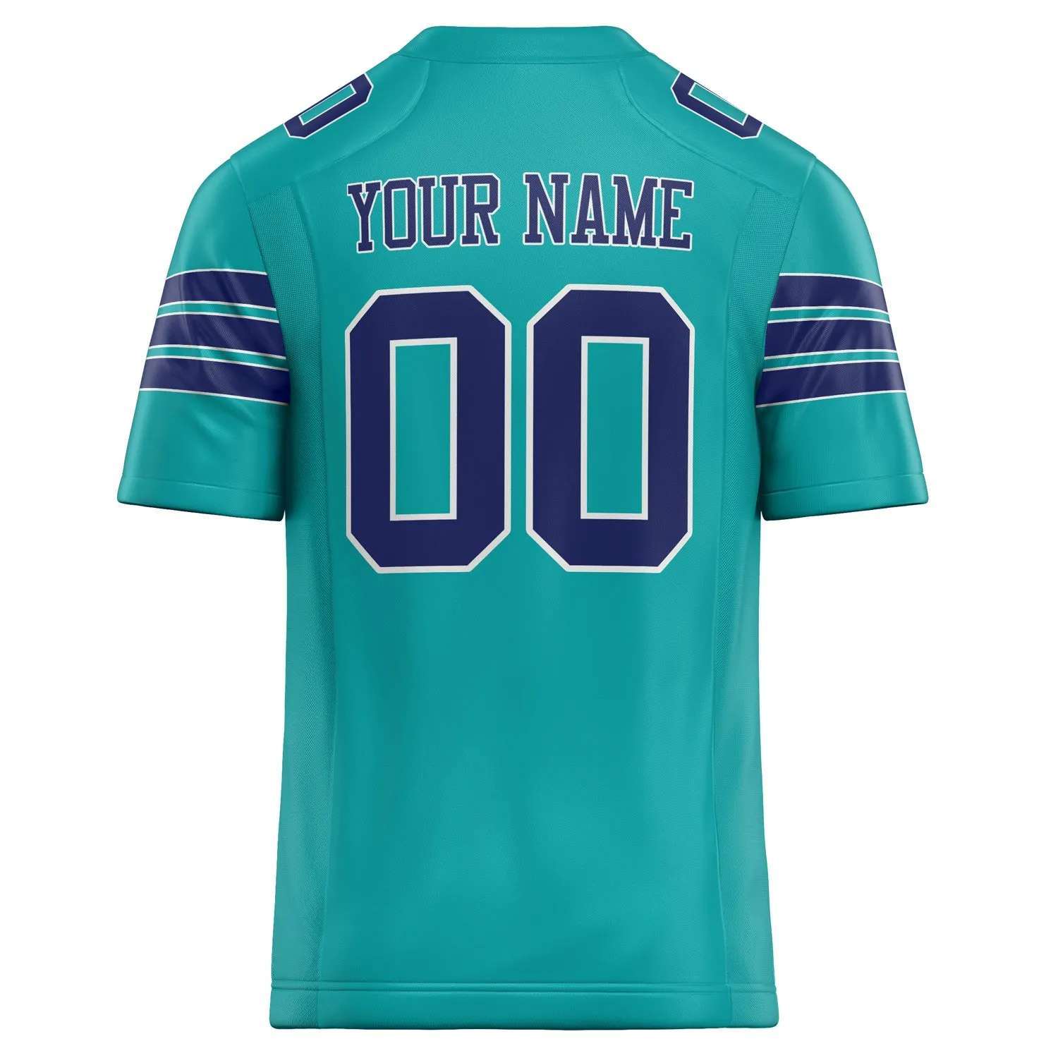 Custom Aqua navy Solid Colour Football Jersey sold by Tailorly product image thumbnail 4
