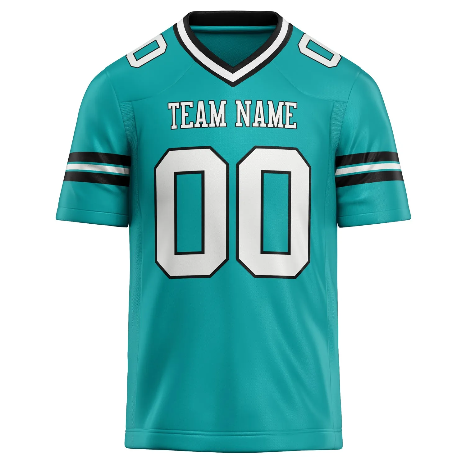 Custom Aqua White Solid Colour Football Jersey sold by Tailorly product image thumbnail 2
