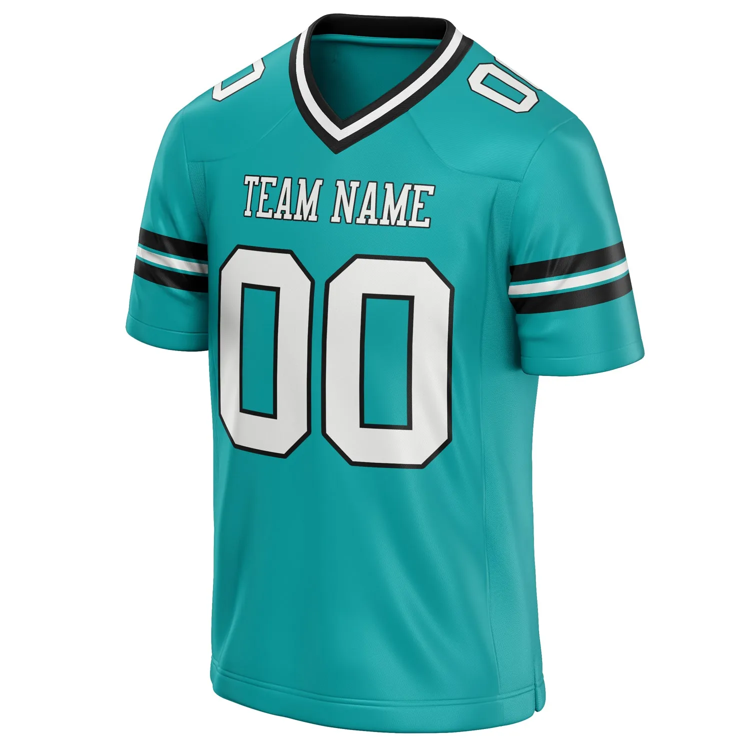 Custom Aqua White Solid Colour Football Jersey sold by Tailorly product image thumbnail 3