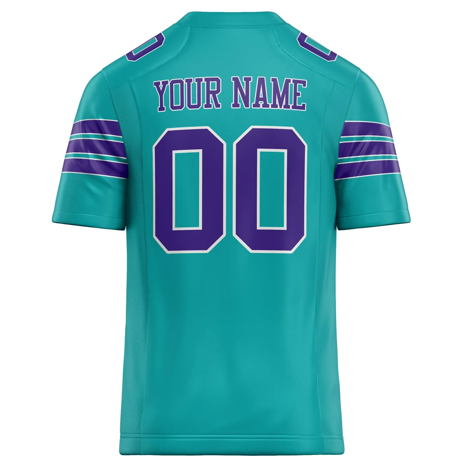 Custom Aqua Purple Solid Colour Football Jersey sold by Tailorly product image thumbnail 4