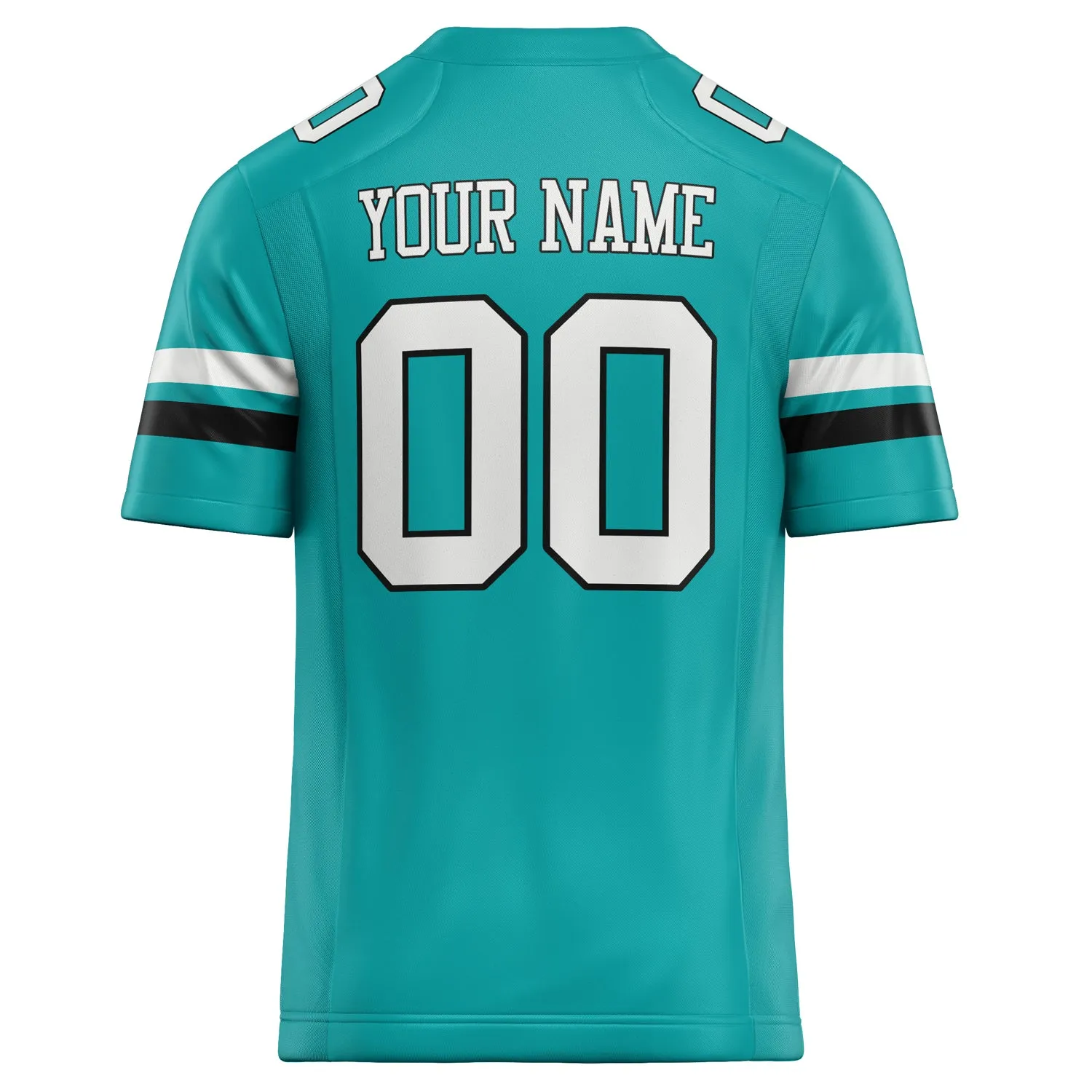 Custom Aqua White Solid Colour Football Jersey sold by Tailorly product image thumbnail 4