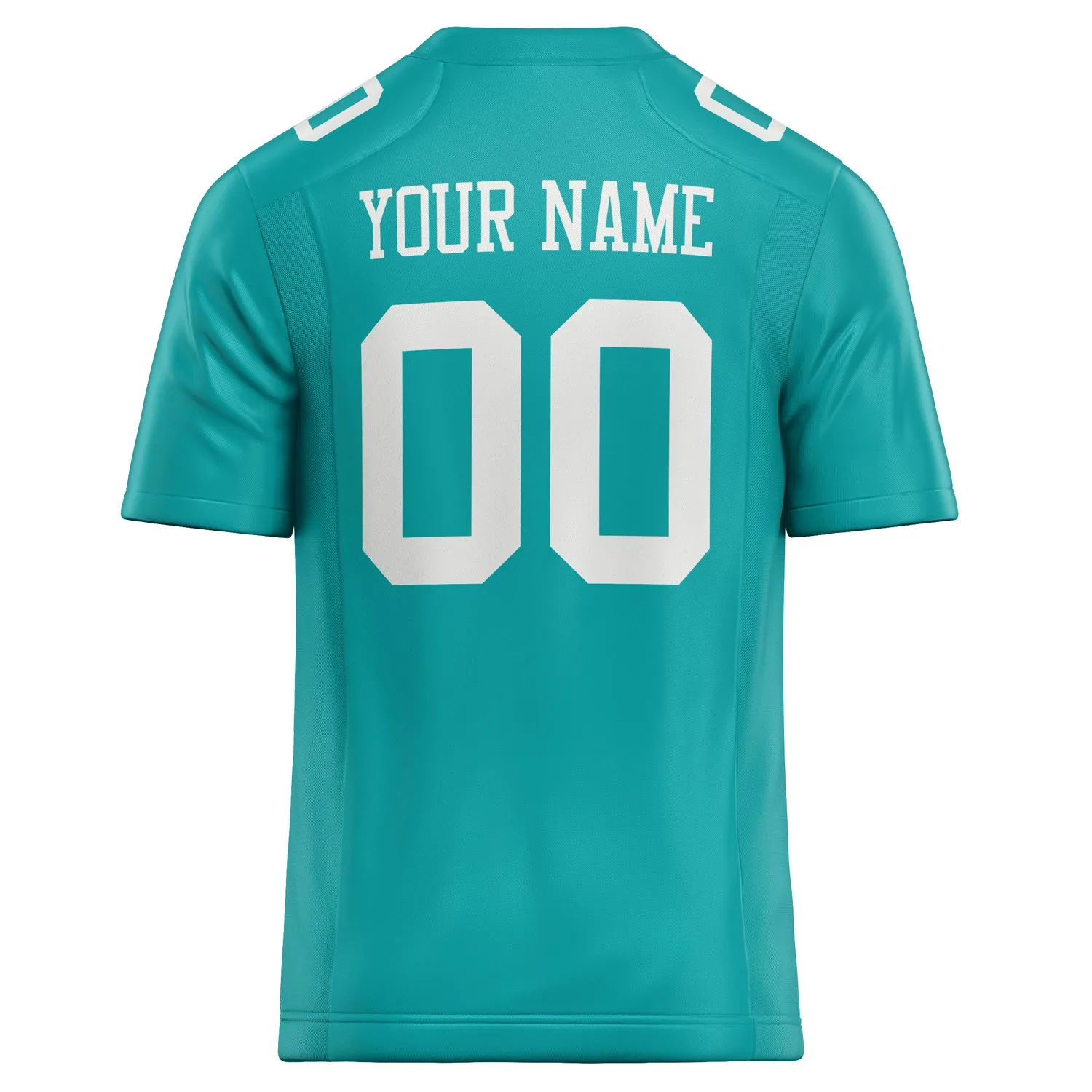 Custom Aqua White Solid Colour Football Jersey sold by Tailorly product image thumbnail 4