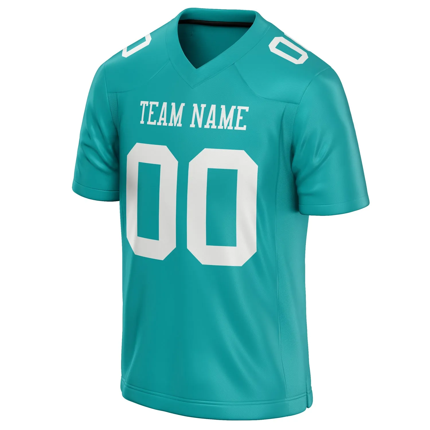 Custom Aqua White Solid Colour Football Jersey sold by Tailorly product image thumbnail 3