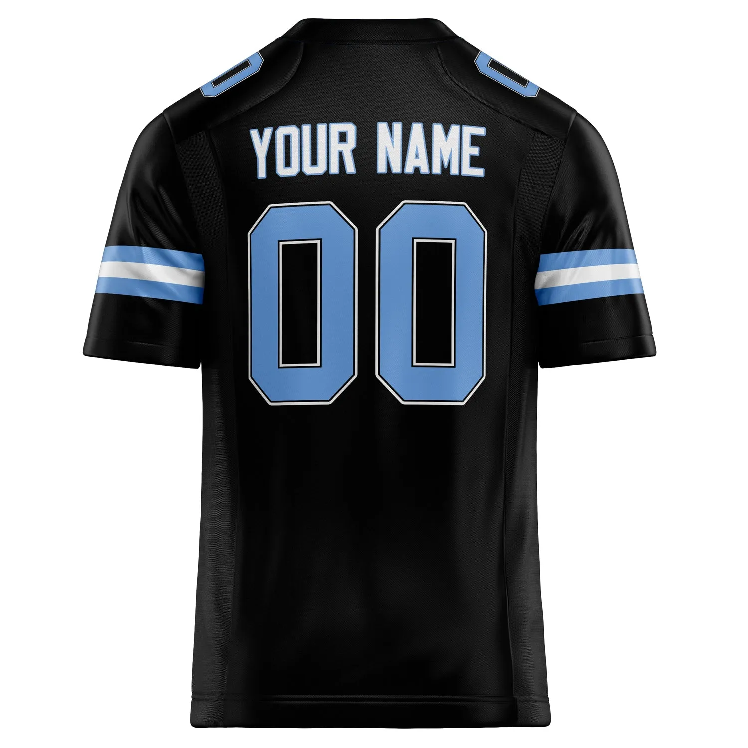 Custom Black light blue Solid Colour Football Jersey sold by Tailorly product image thumbnail 4