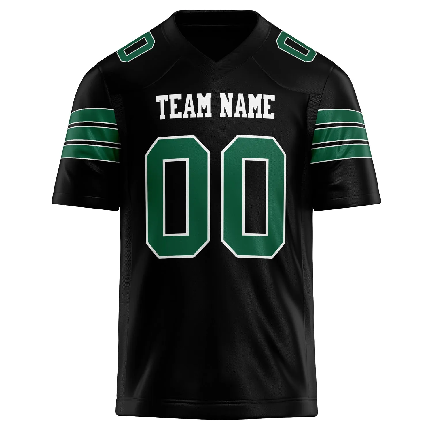Custom Black kelly green Solid Colour Football Jersey sold by Tailorly product image thumbnail 2