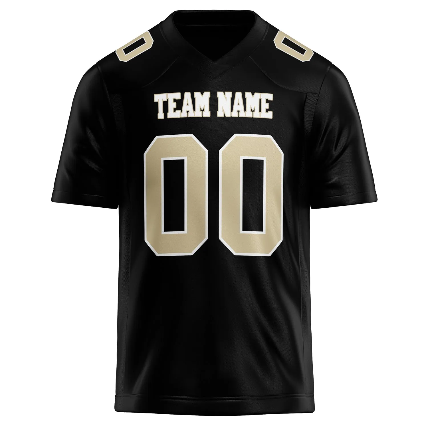 Custom Black cream Solid Colour Football Jersey sold by Tailorly product image thumbnail 2