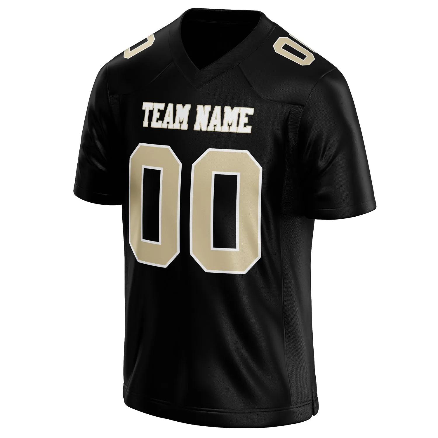 Custom Black cream Solid Colour Football Jersey sold by Tailorly product image thumbnail 3