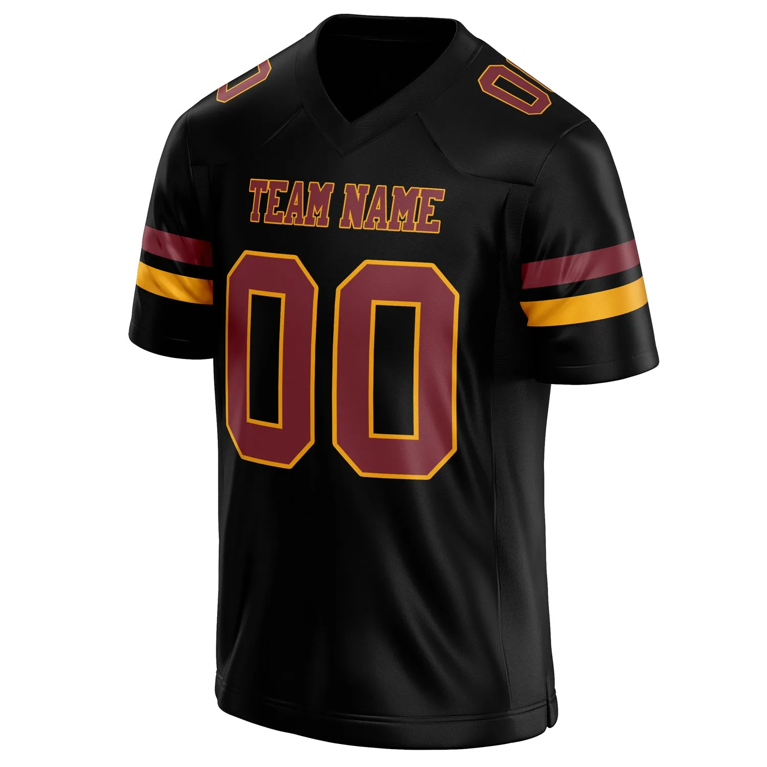 Custom Black maroon Solid Colour Football Jersey sold by Tailorly product image thumbnail 3