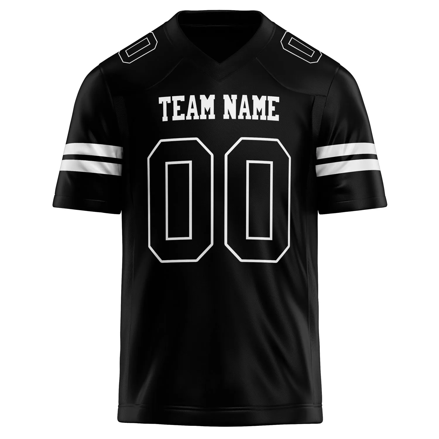 Custom Black White Solid Colour Football Jersey sold by Tailorly product image thumbnail 2