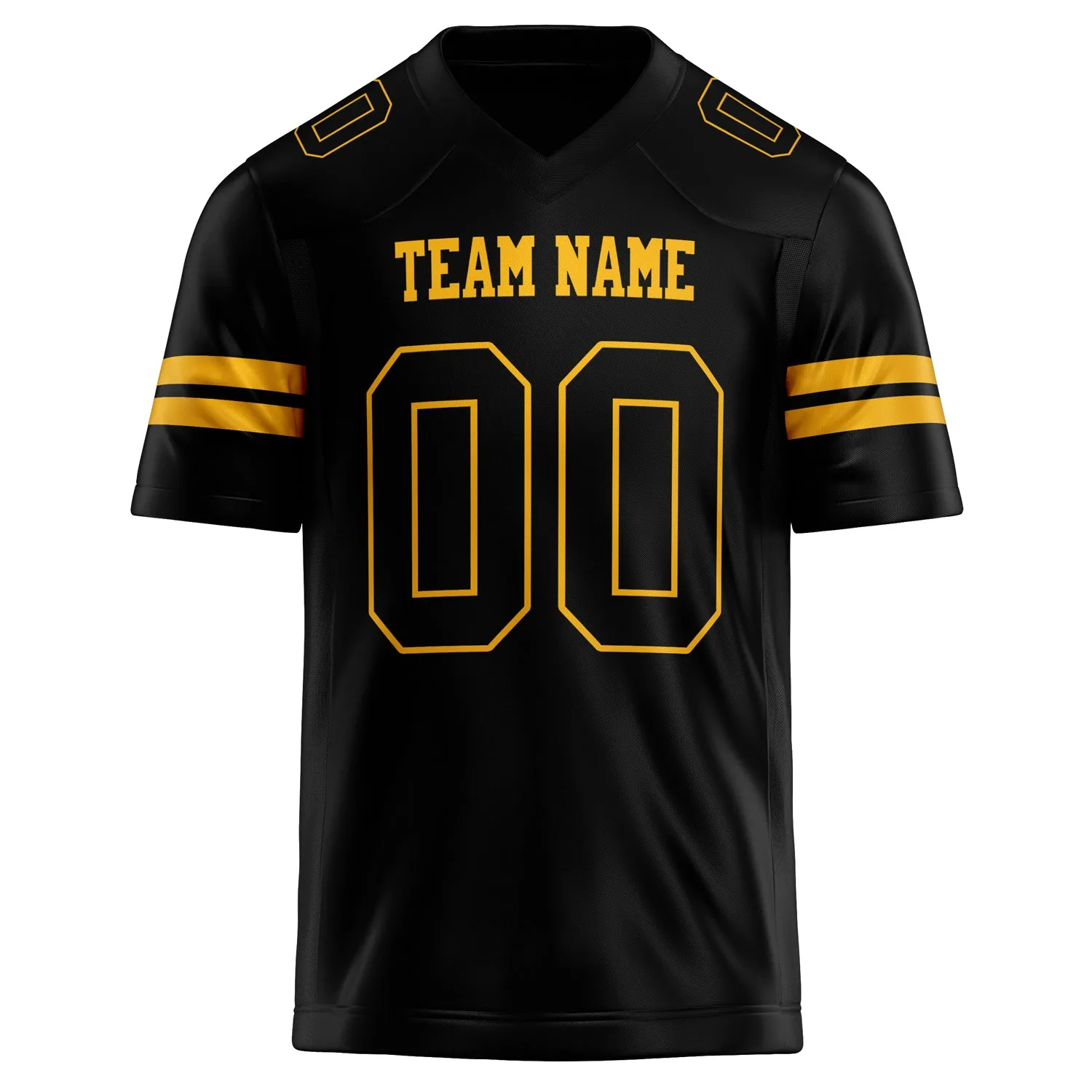 Custom Black gold Solid Colour Football Jersey sold by Tailorly product image thumbnail 2