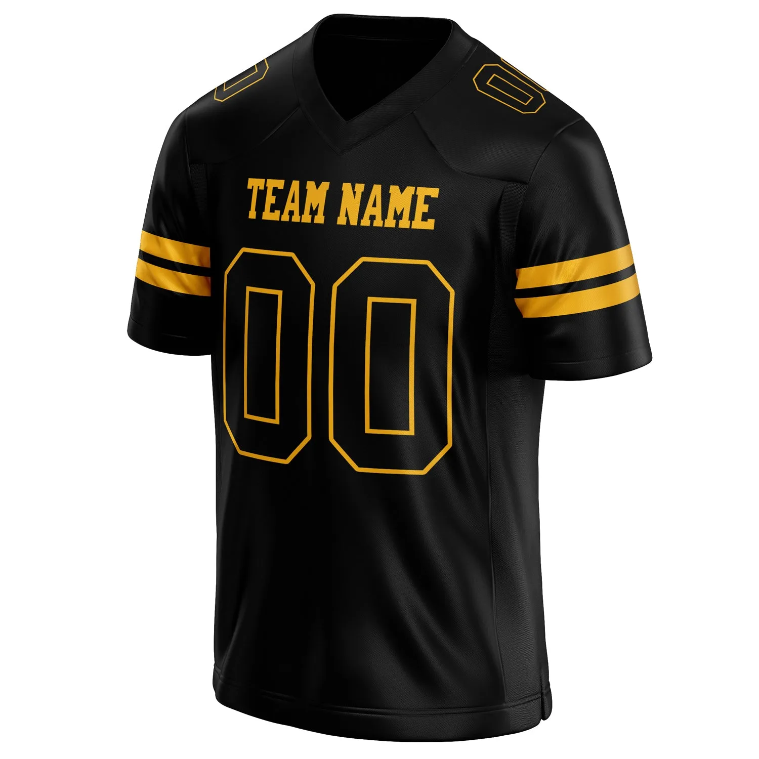 Custom Black gold Solid Colour Football Jersey sold by Tailorly product image thumbnail 3