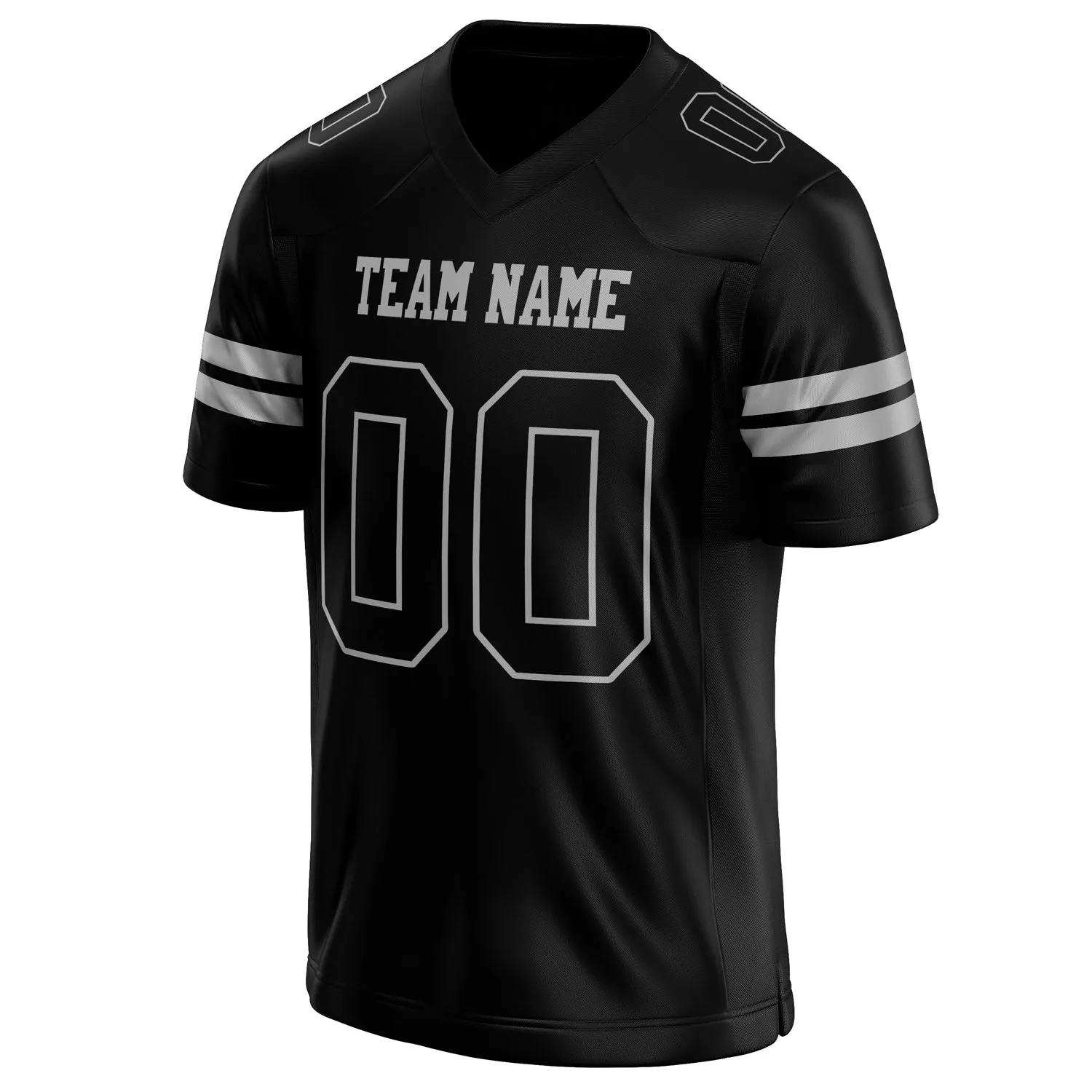 Custom Black gray Solid Colour Football Jersey sold by Tailorly product image thumbnail 3