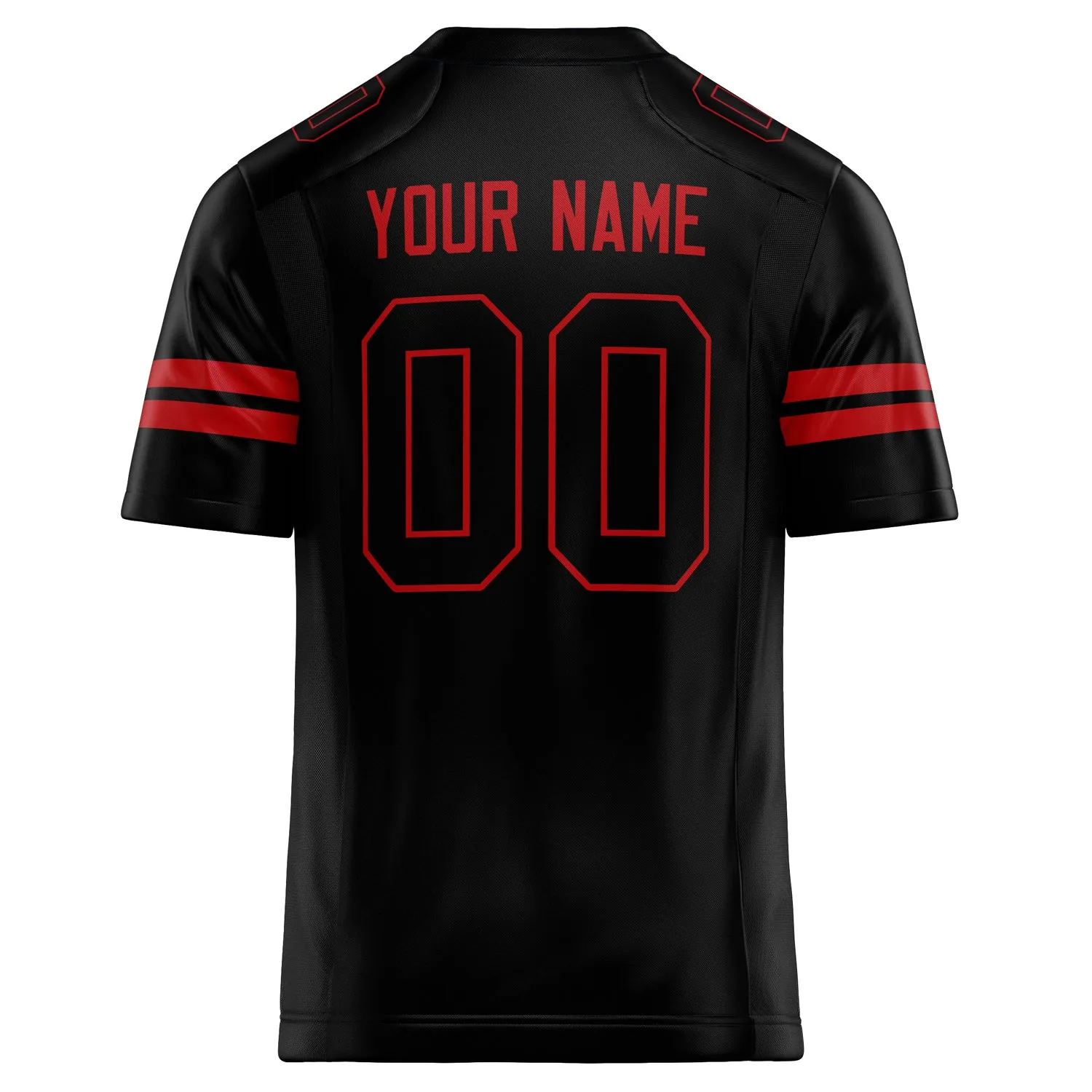 Custom Black red Solid Colour Football Jersey sold by Tailorly product image thumbnail 4