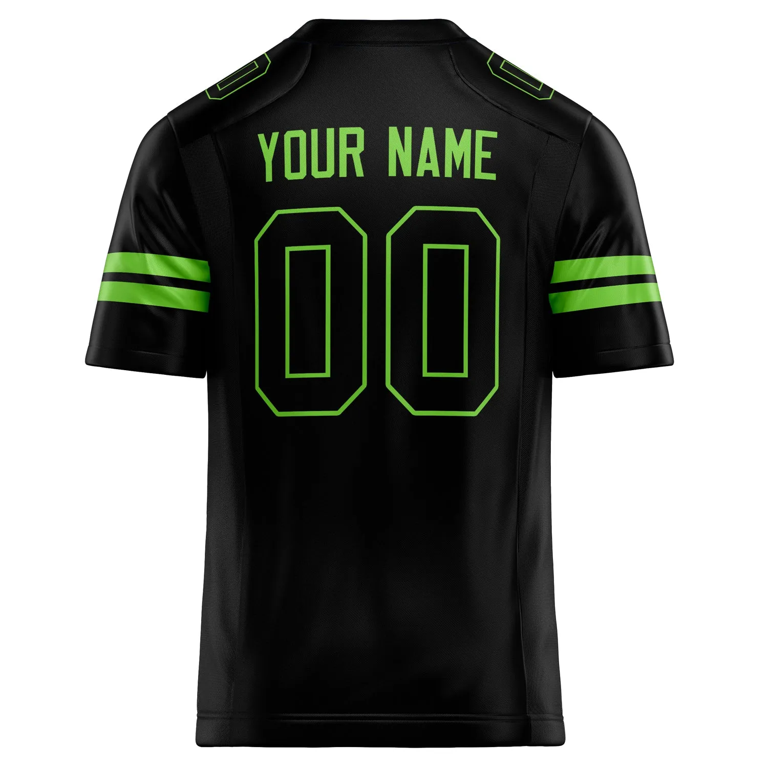 Custom Black Neon Green Solid Colour Football Jersey sold by Tailorly product image thumbnail 4