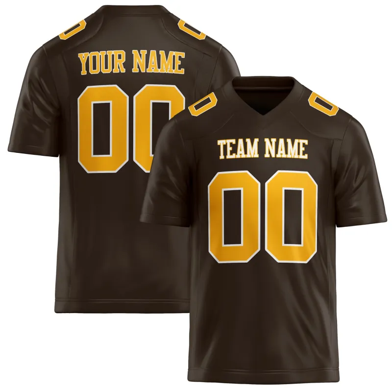 Custom gold Solid Colour Football Jersey sold by Tailorly