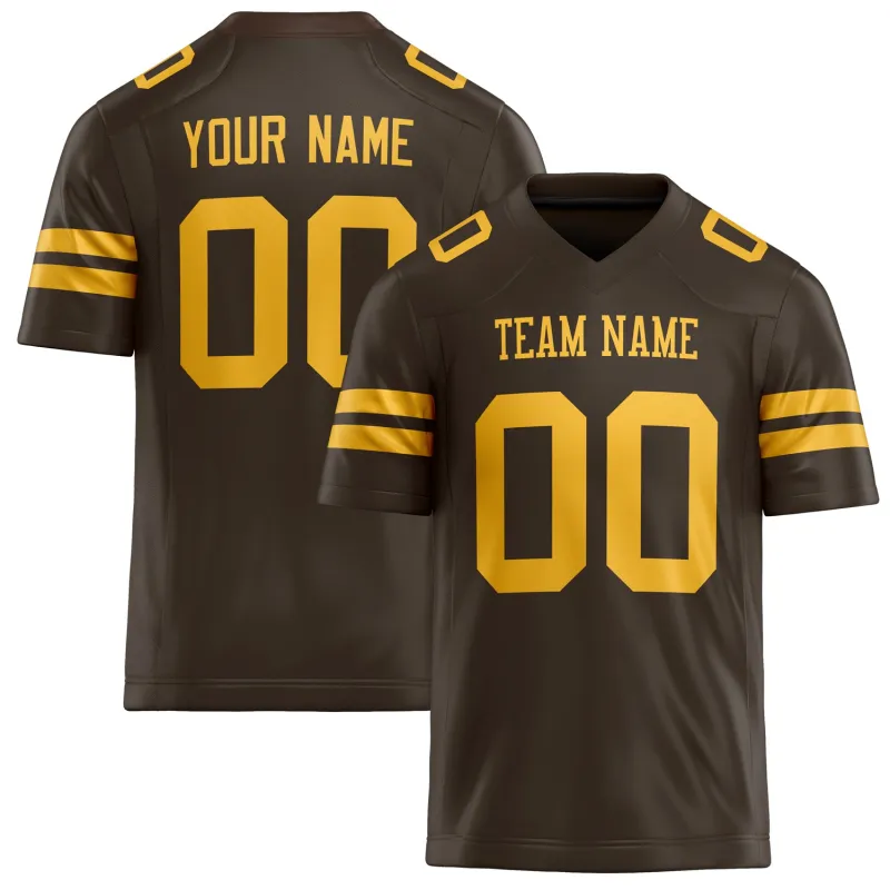 Custom gold Solid Colour Football Jersey sold by Tailorly