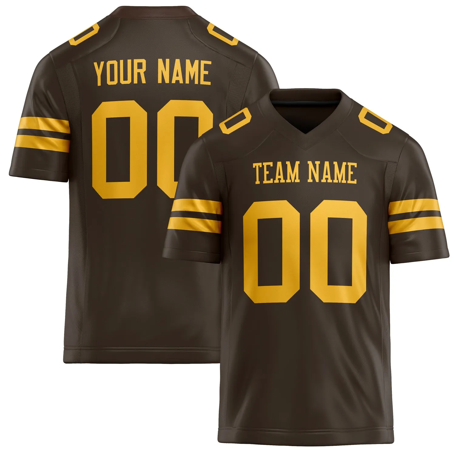 Custom gold Solid Colour Football Jersey sold by Tailorly