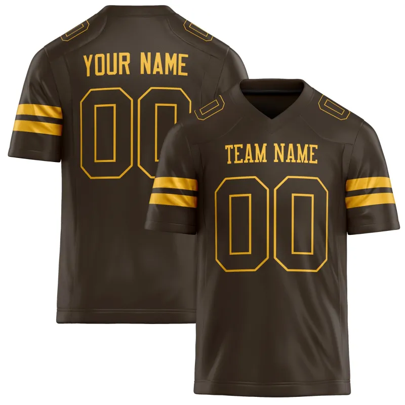 Custom  gold Solid Colour Football Jersey sold by Tailorly