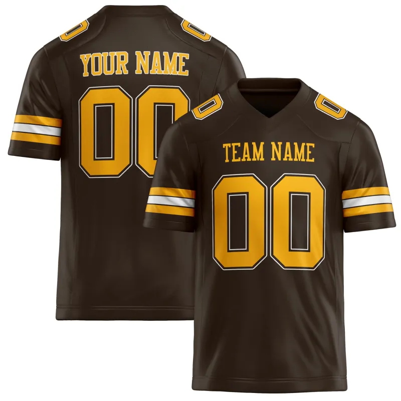 Custom  gold Solid Colour Football Jersey sold by Tailorly
