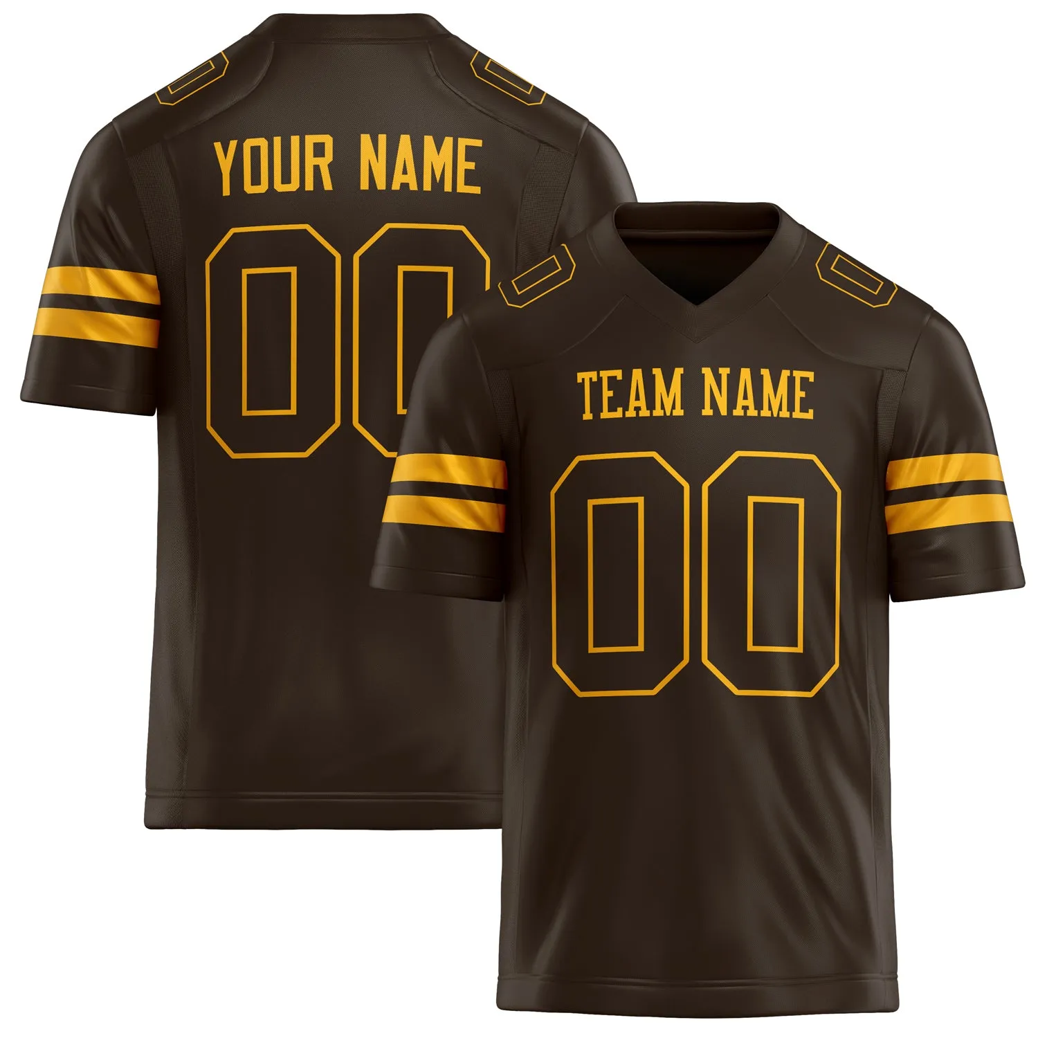 Custom gold Solid Colour Football Jersey sold by Tailorly