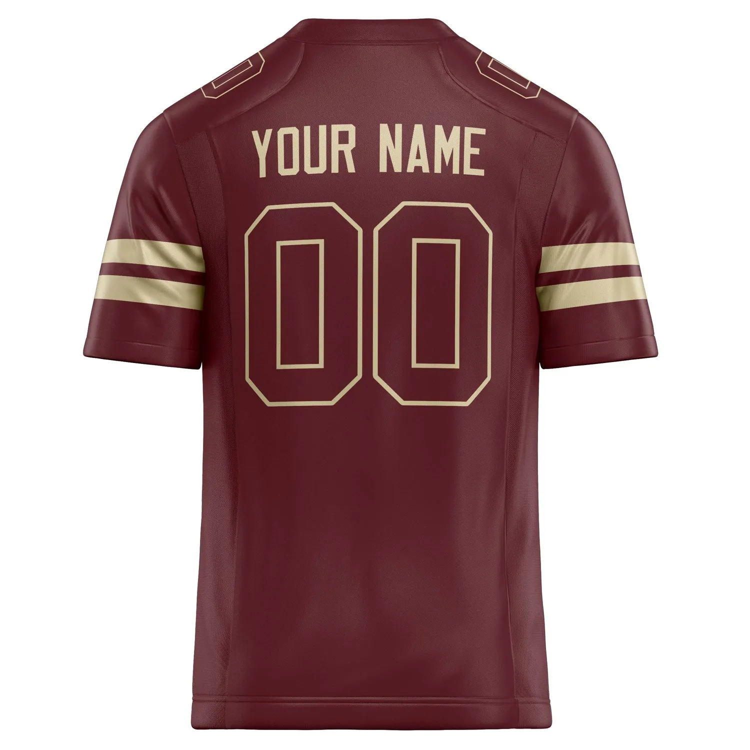 Custom Burgundy cream Solid Colour Football Jersey sold by Tailorly product image thumbnail 4