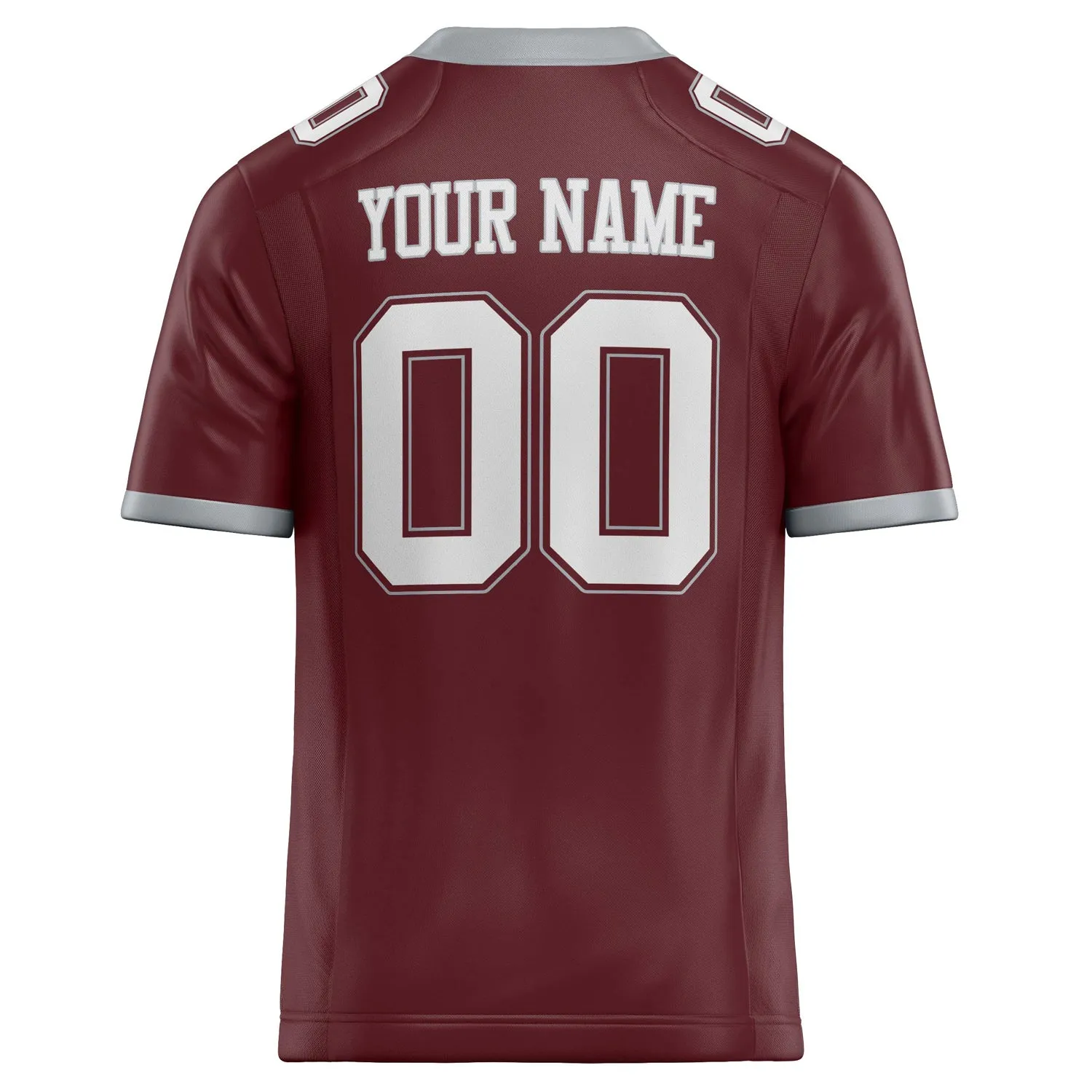 Custom Burgundy White Solid Colour Football Jersey sold by Tailorly product image thumbnail 4