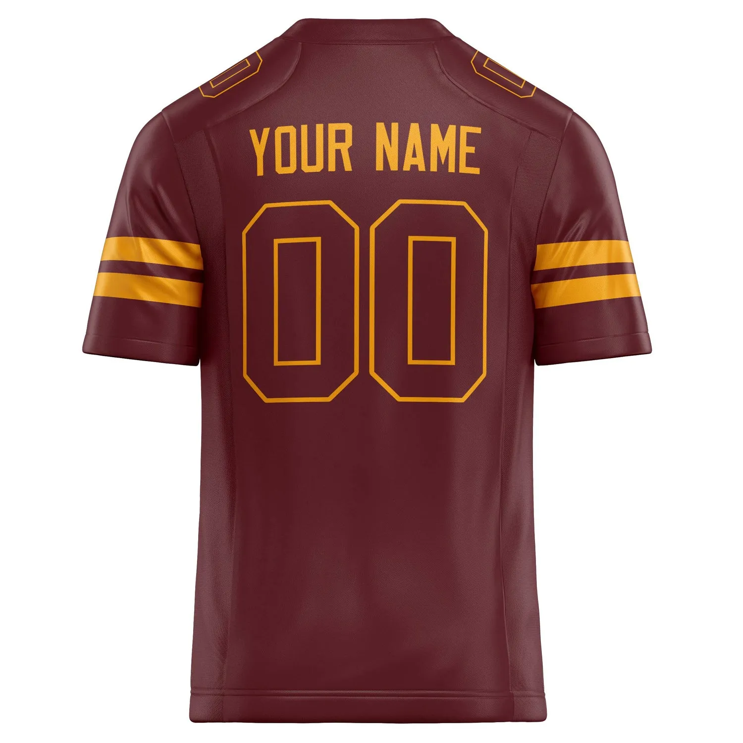 Custom Burgundy gold Solid Colour Football Jersey sold by Tailorly product image thumbnail 4