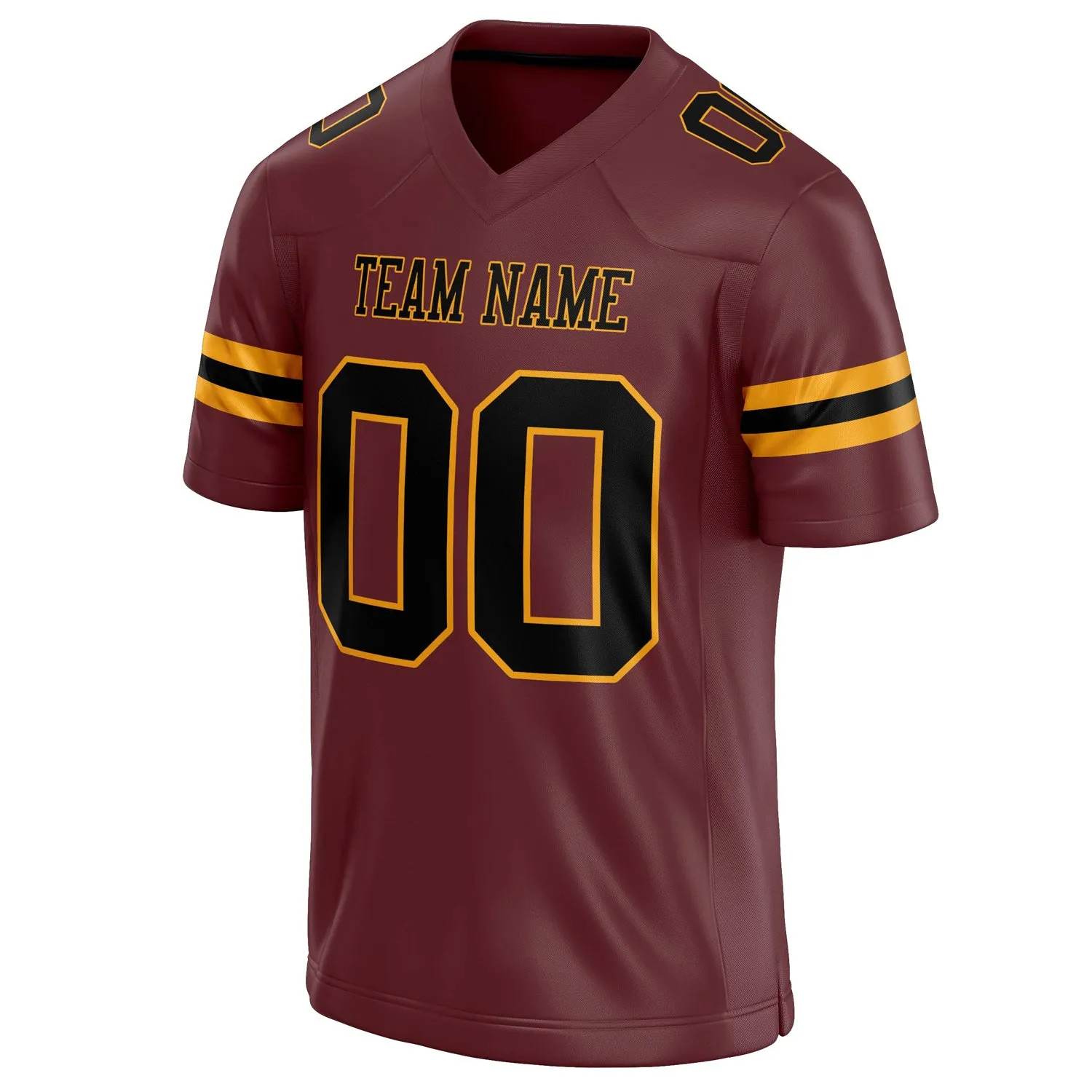 Custom Burgundy Black Solid Colour Football Jersey sold by Tailorly product image thumbnail 3