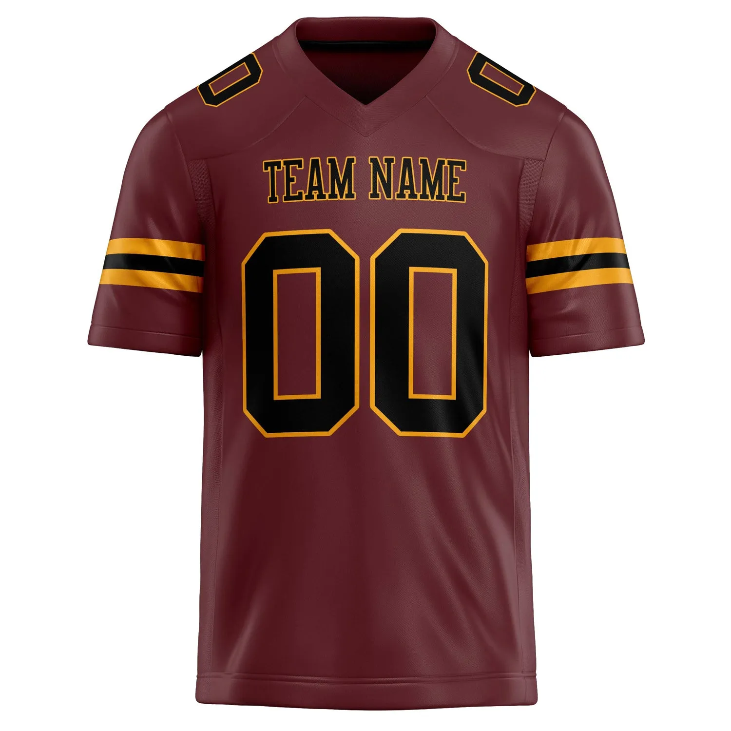 Custom Burgundy Black Solid Colour Football Jersey sold by Tailorly product image thumbnail 2