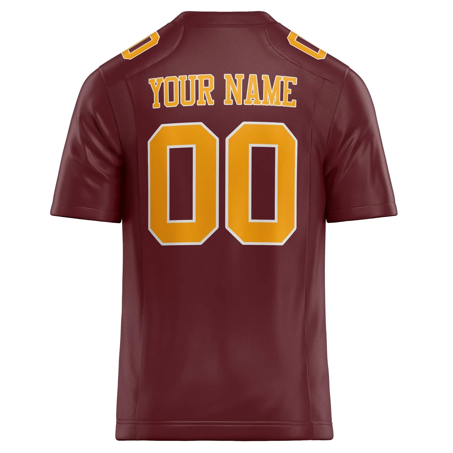 Custom Burgundy gold Solid Colour Football Jersey sold by Tailorly product image thumbnail 4