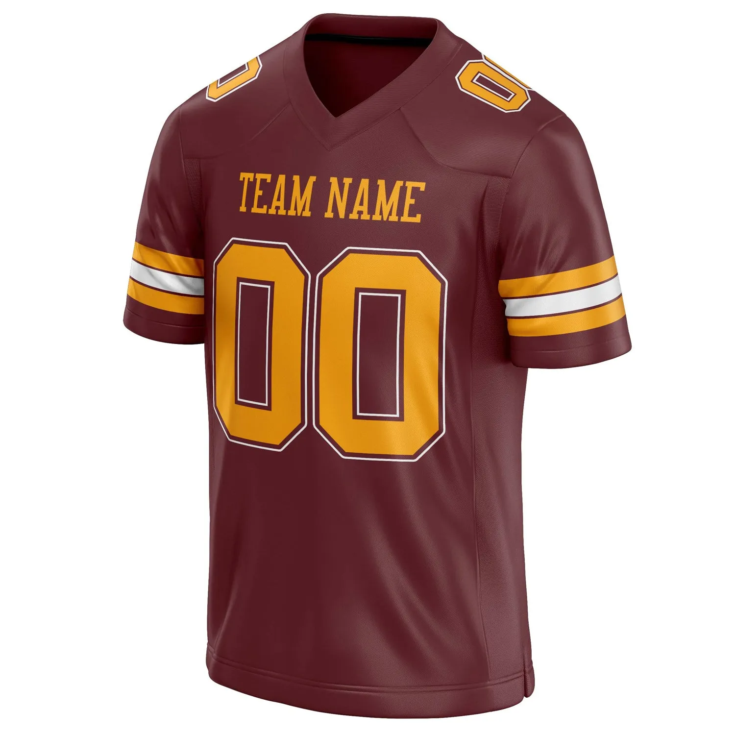 Custom Burgundy cream Solid Colour Football Jersey sold by Tailorly product image thumbnail 3